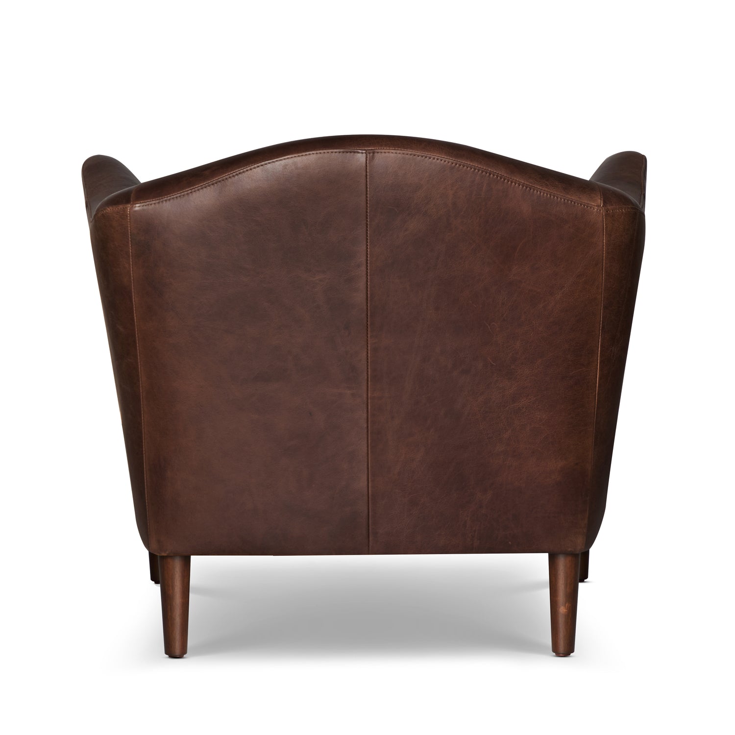 Carmel Leather Lounge Chair | Chocolate Brown 