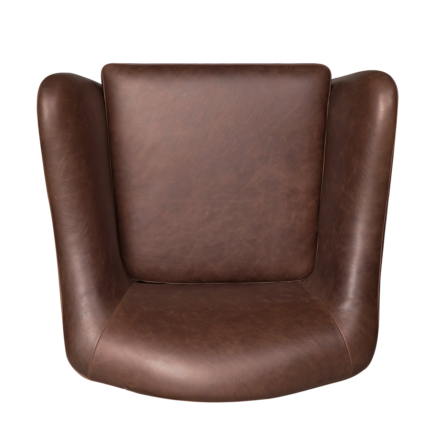 Carmel Leather Lounge Chair | Chocolate Brown