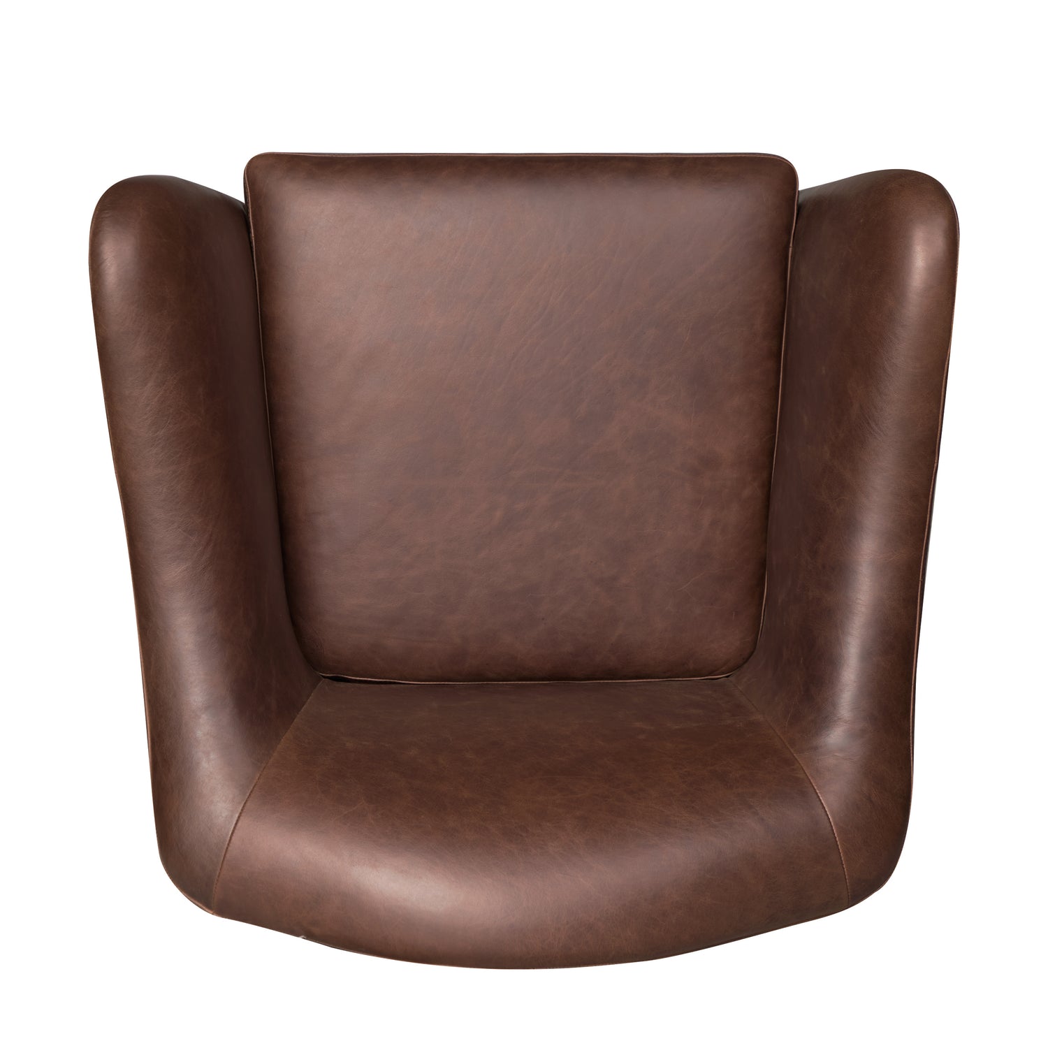 Carmel Leather Lounge Chair | Chocolate Brown 