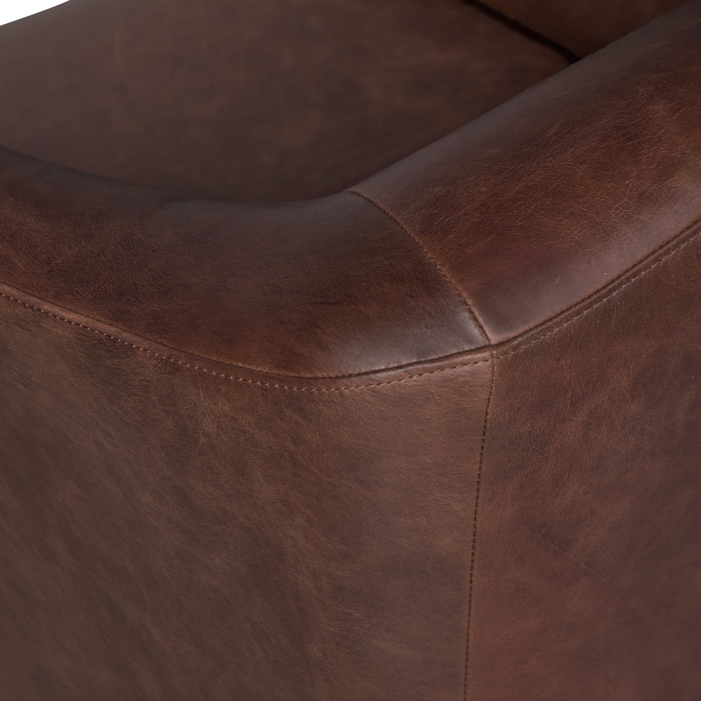 Carmel Leather Lounge Chair | Chocolate Brown