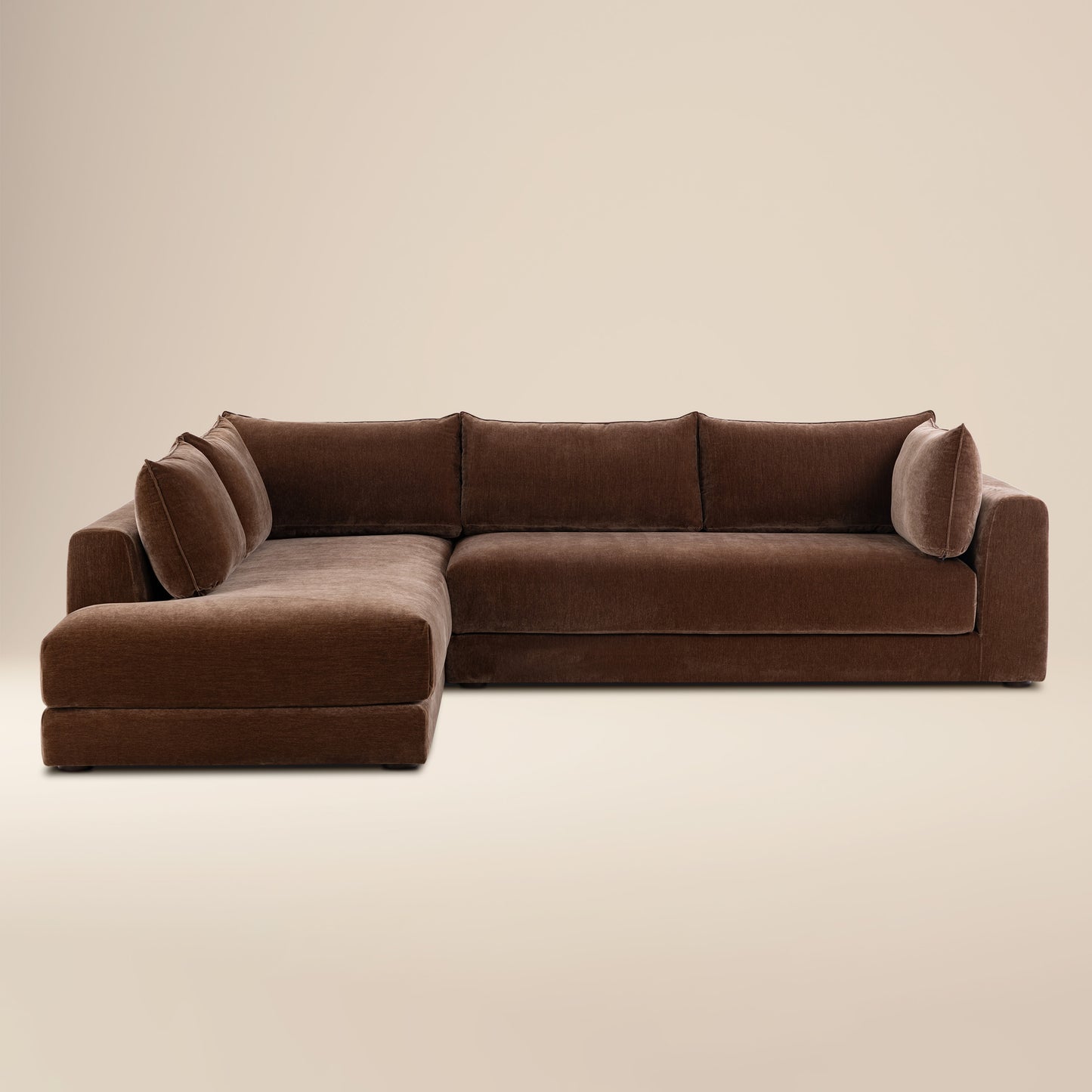 Marcel Left-Facing Corner Sectional | Bronzer Brown