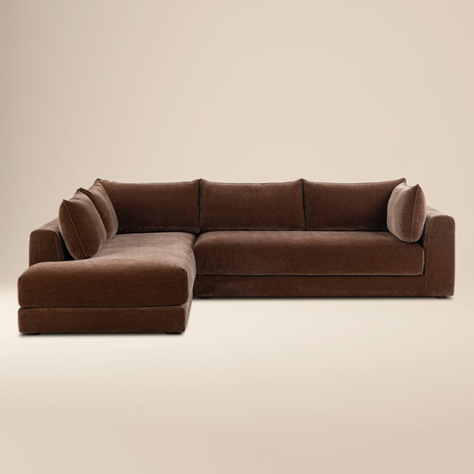 Marcel Left-Facing Corner Sectional | Bronzer Brown