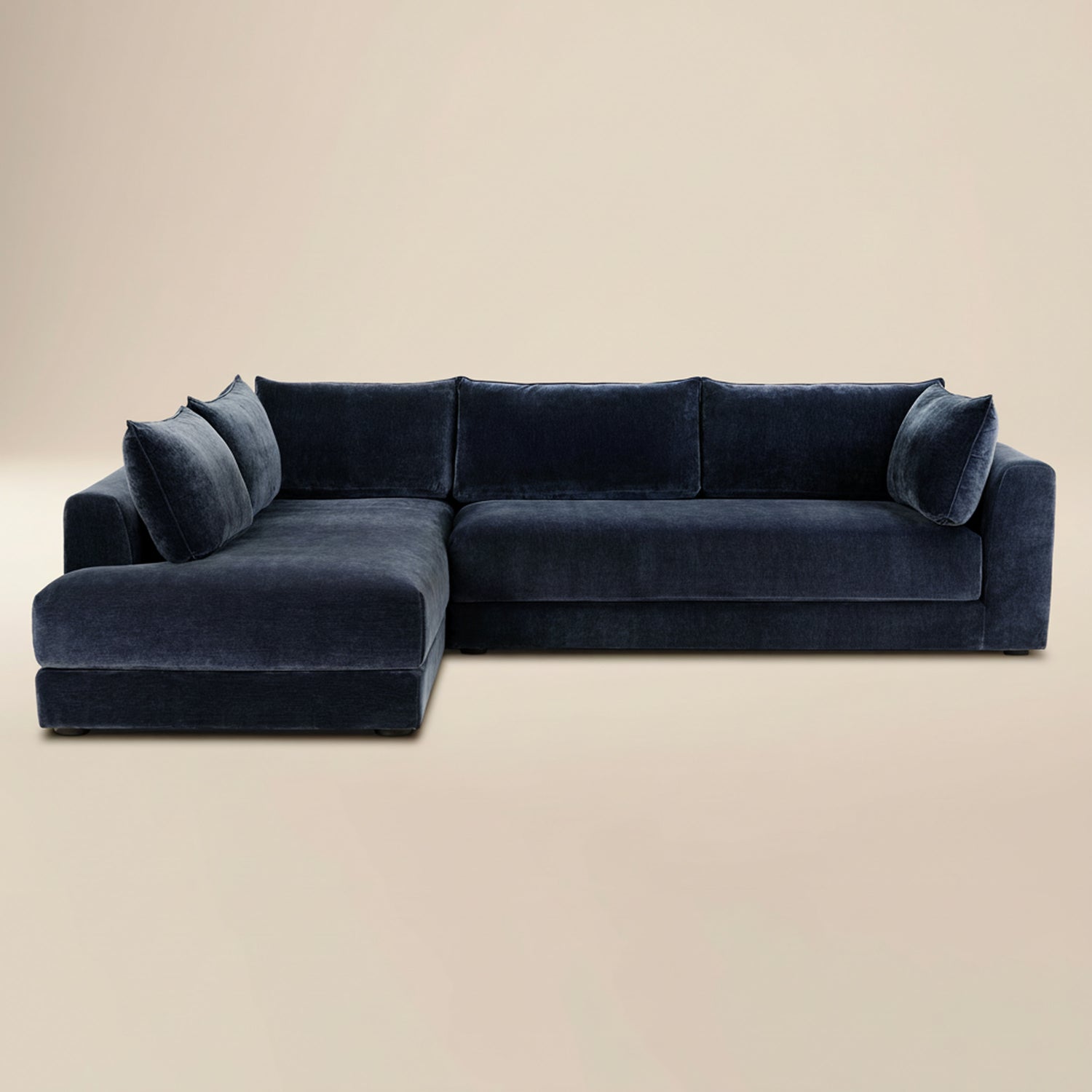 Marcel Left-Facing Corner Sectional | Mystic Blue 