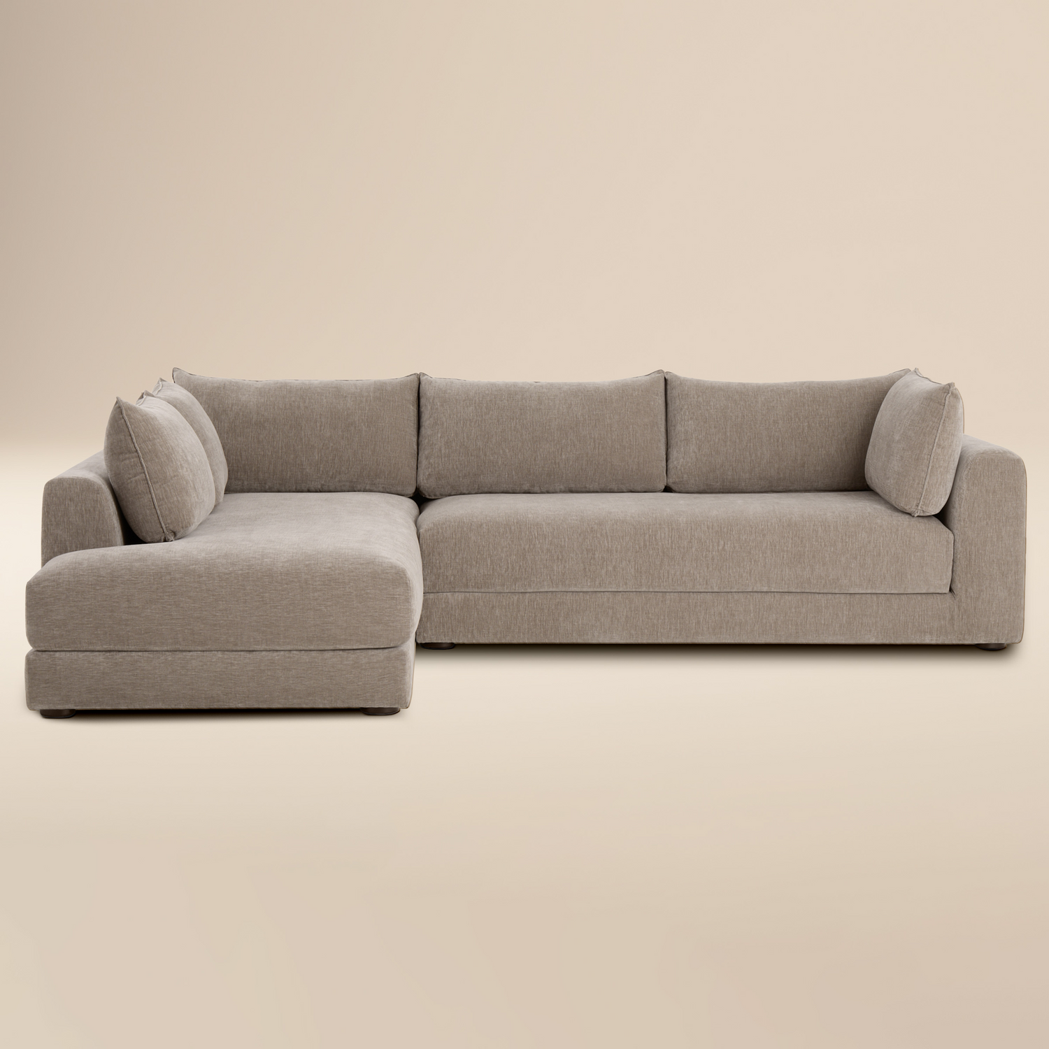Marcel Left-Facing Corner Sectional | Taupe Brown 