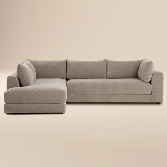 Marcel Left-Facing Corner Sectional | Taupe Brown