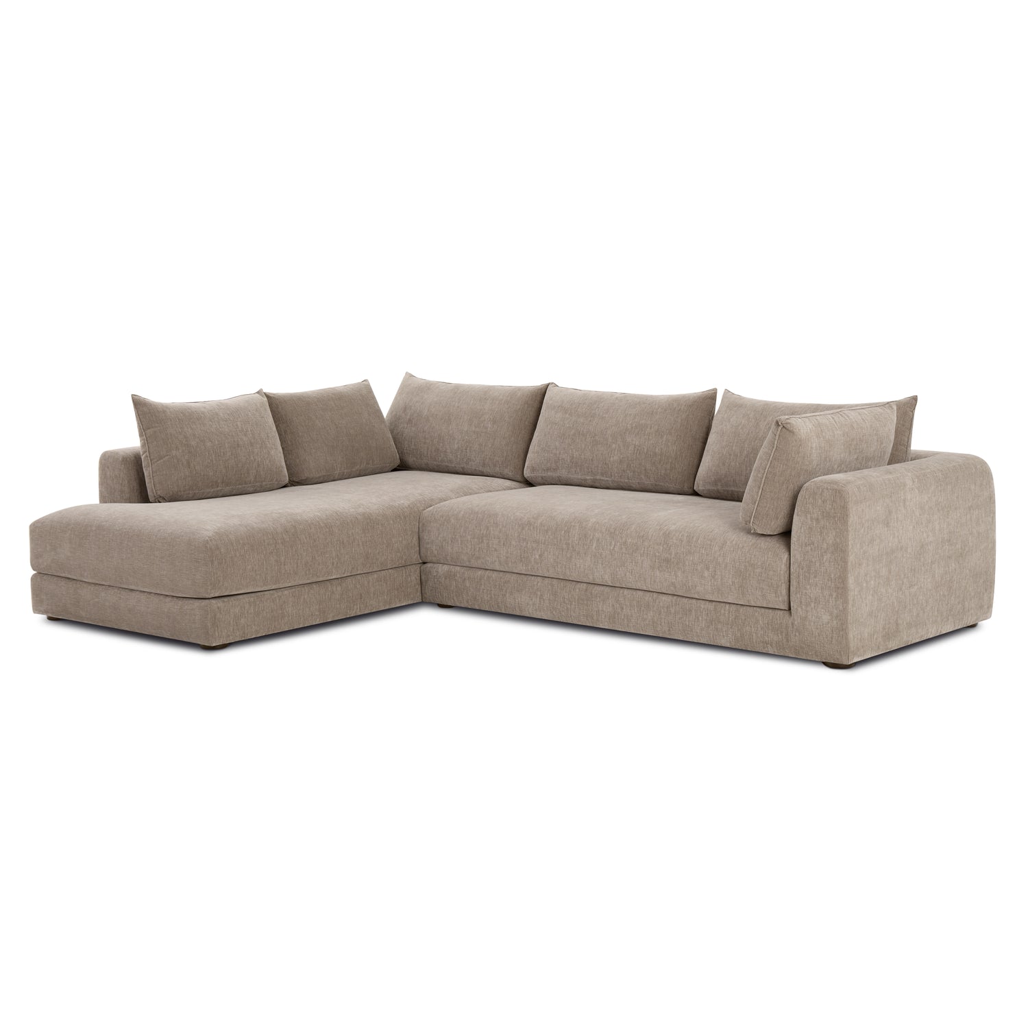 Marcel Left-Facing Corner Sectional | Taupe Brown 