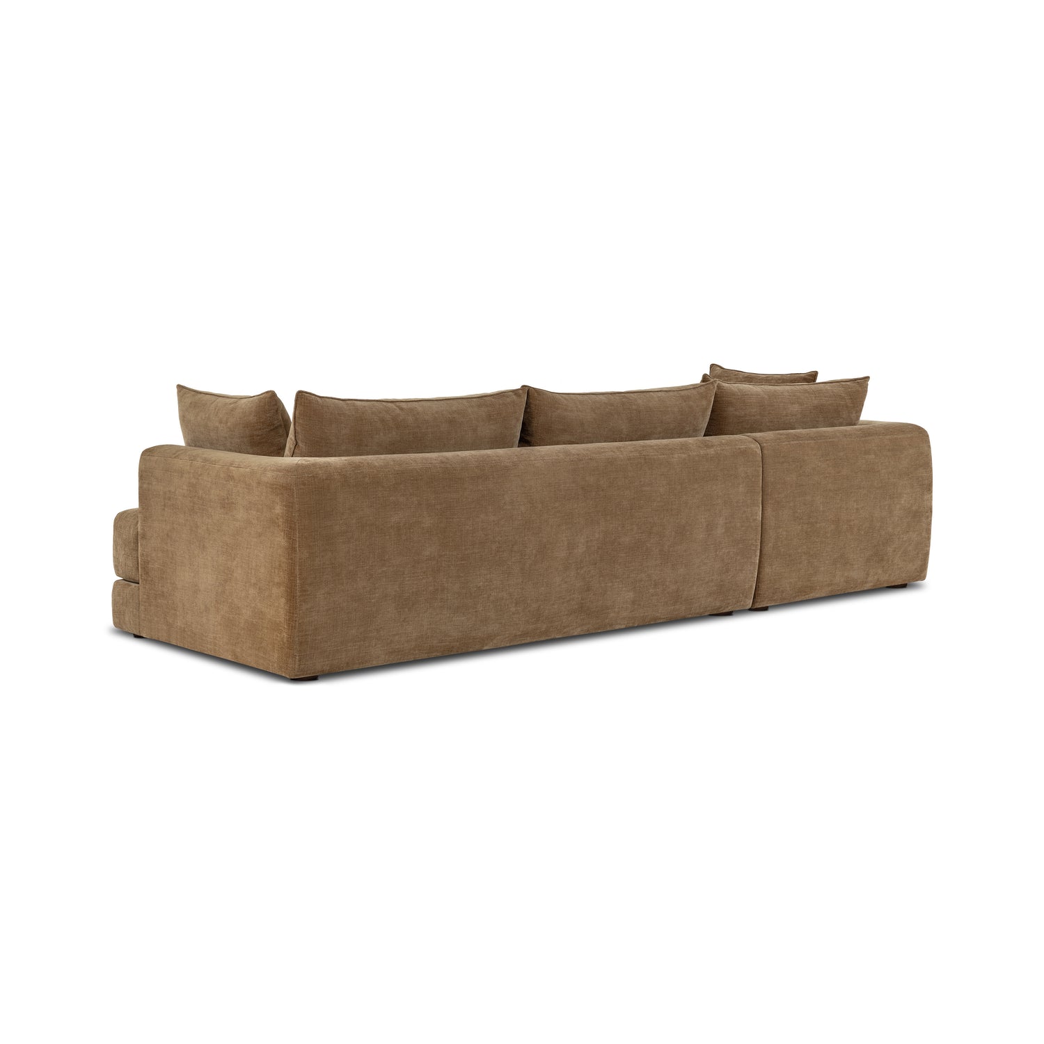 Marcel 122” Left-Facing Bumper Chaise Sectional | Tawny Brown 