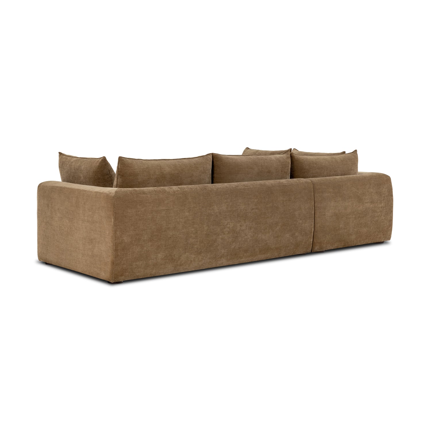 Marcel 122” Left-Facing Bumper Chaise Sectional | Tawny Brown 