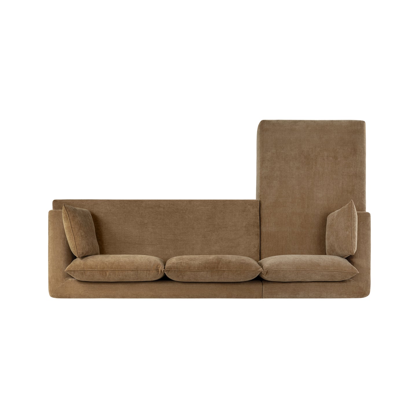 Marcel 122” Left-Facing Bumper Chaise Sectional | Tawny Brown