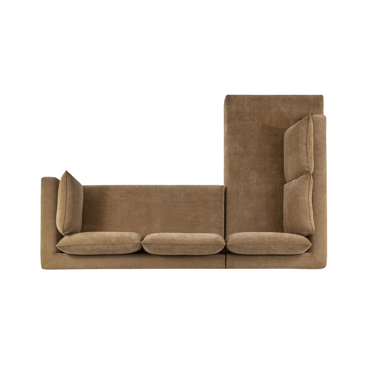 Marcel 122” Left-Facing Bumper Chaise Sectional | Tawny Brown 