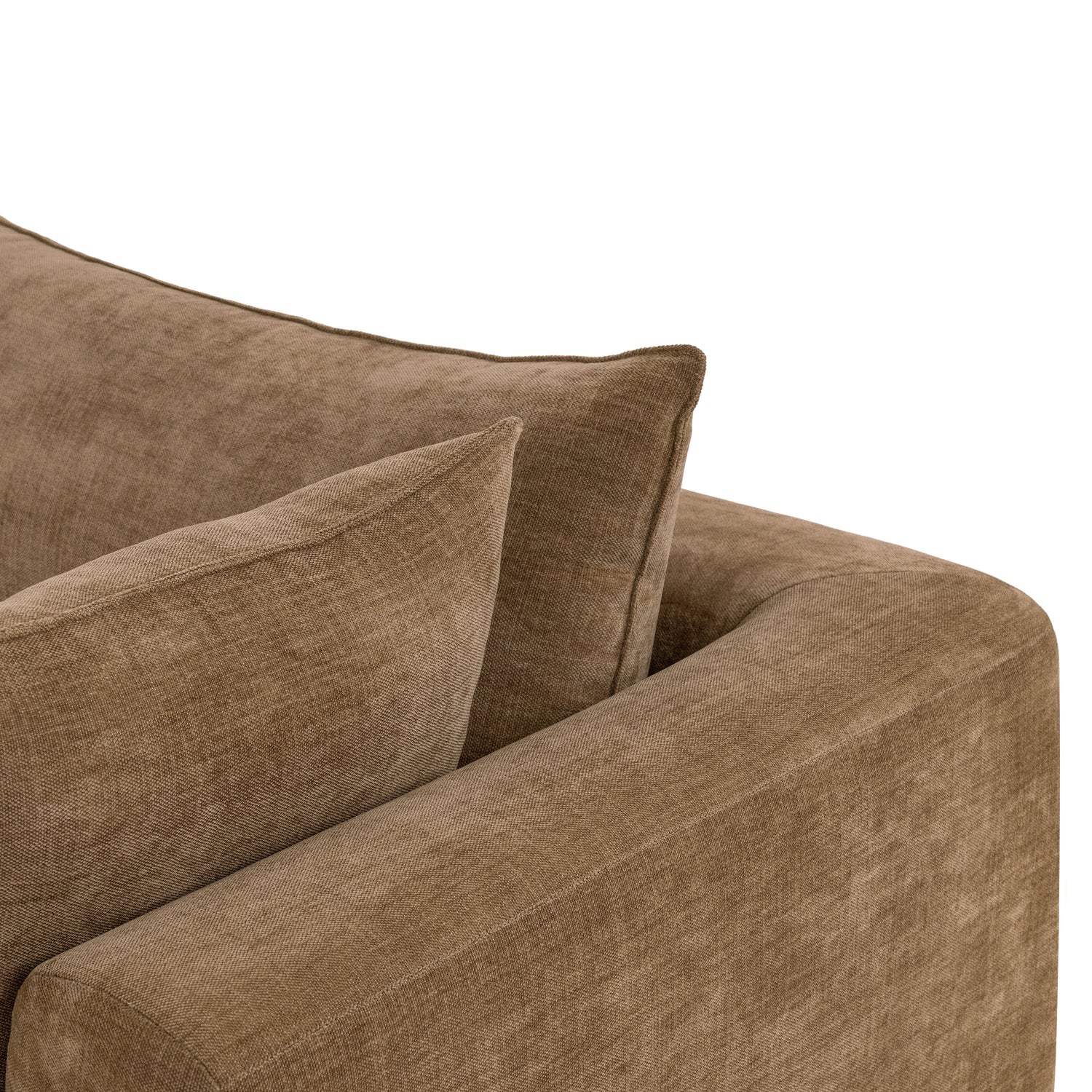Marcel 122” Left-Facing Bumper Chaise Sectional | Tawny Brown 