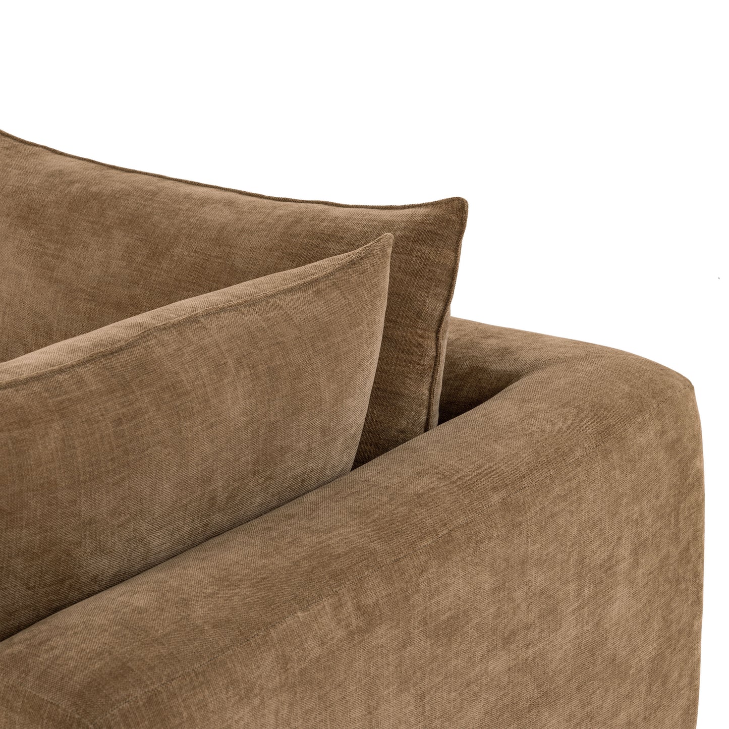 Marcel 122” Left-Facing Bumper Chaise Sectional | Tawny Brown
