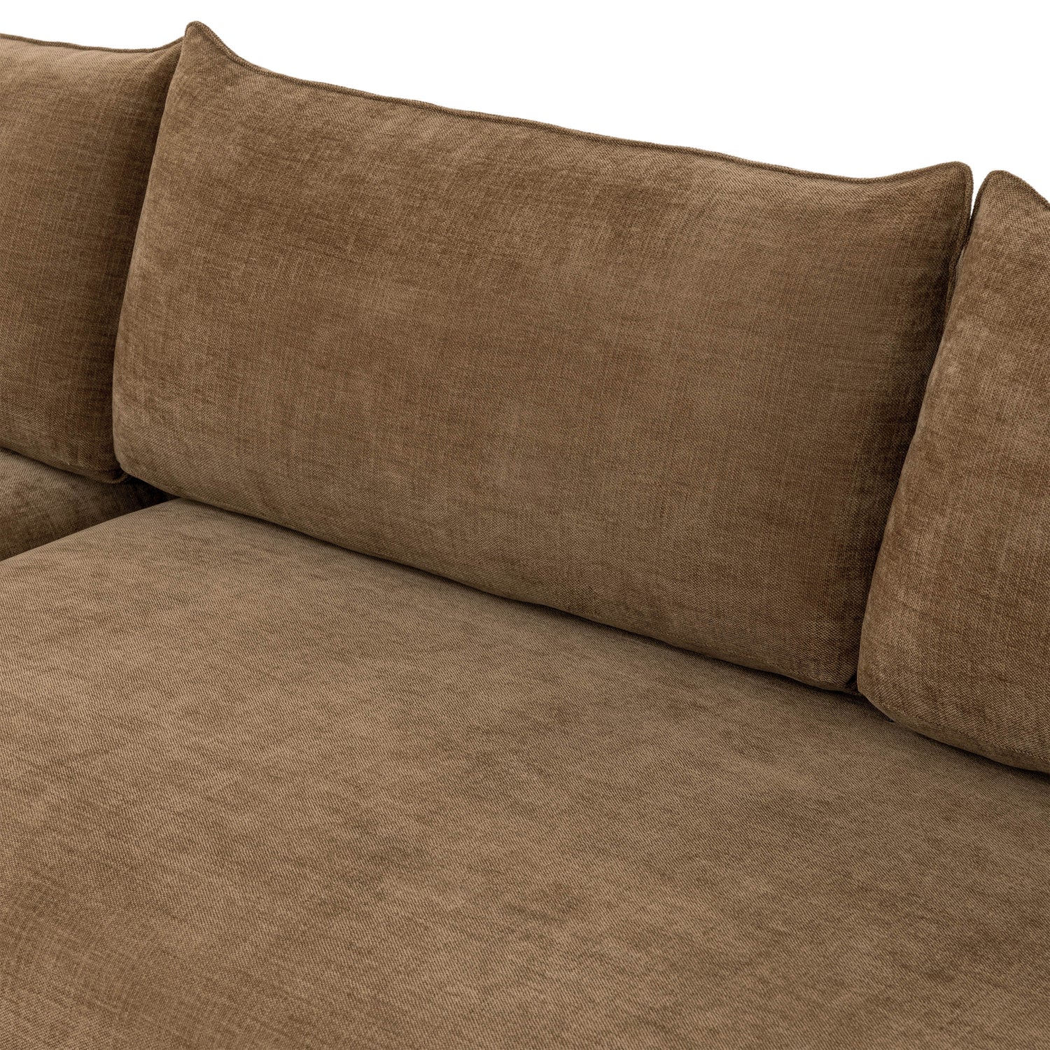 Marcel 122” Left-Facing Bumper Chaise Sectional | Tawny Brown 