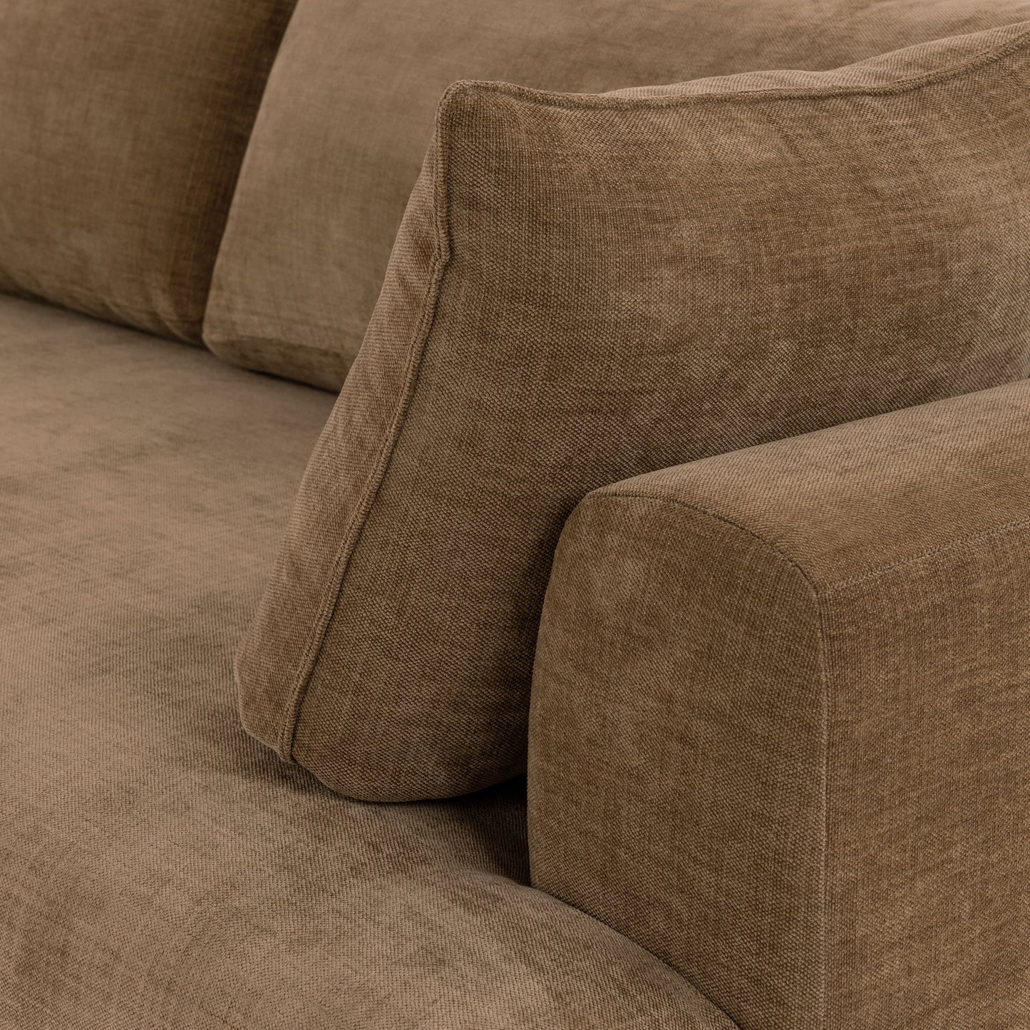 Marcel 122” Left-Facing Bumper Chaise Sectional | Tawny Brown