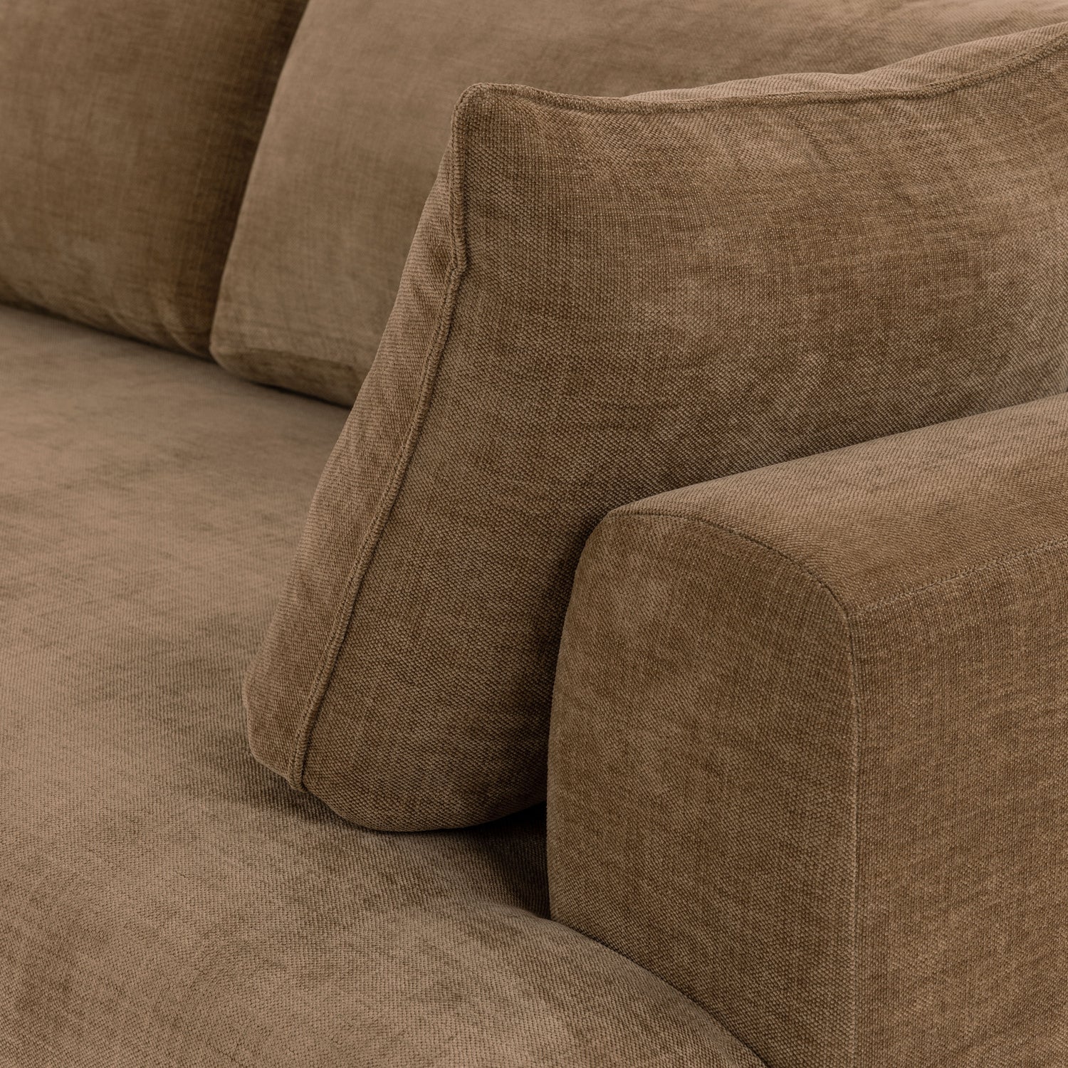 Marcel 122” Left-Facing Bumper Chaise Sectional | Tawny Brown 