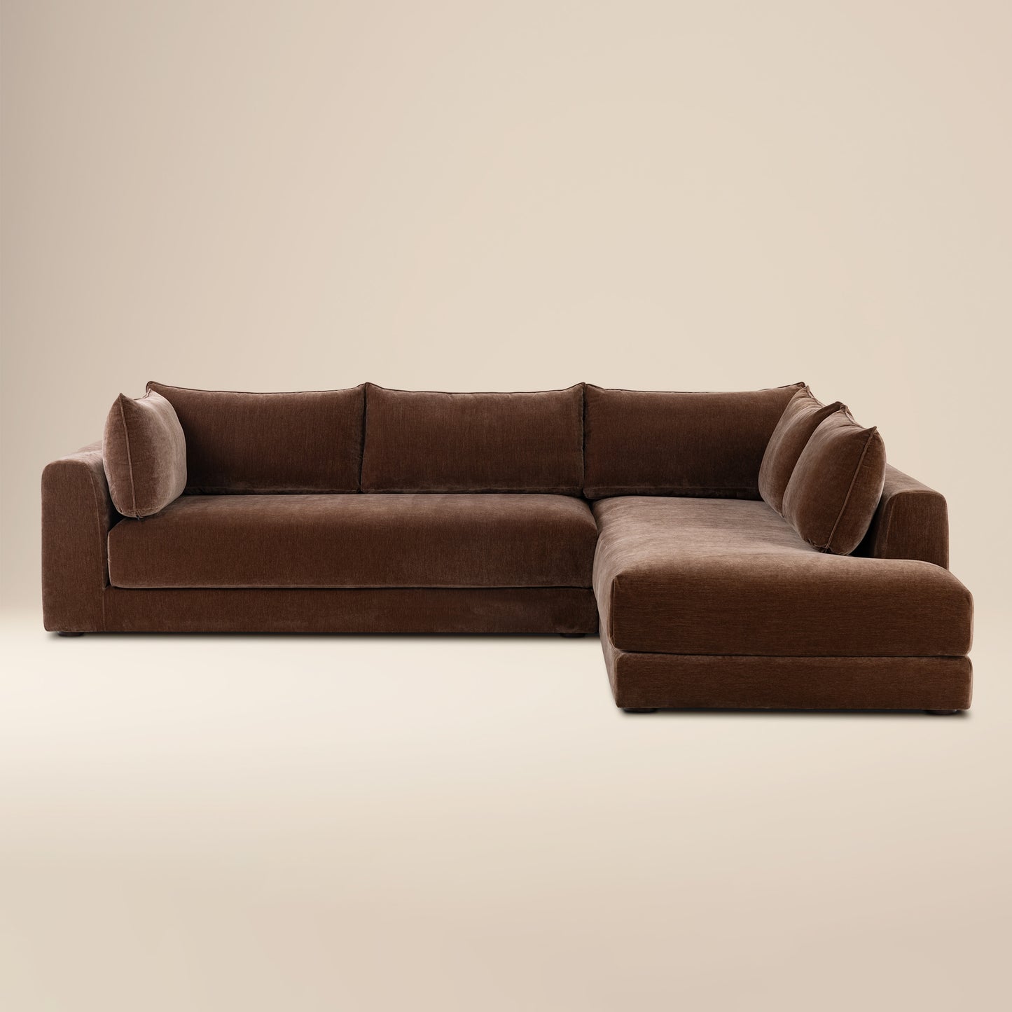 Marcel Right-Facing Corner Sectional | Bronzer Brown