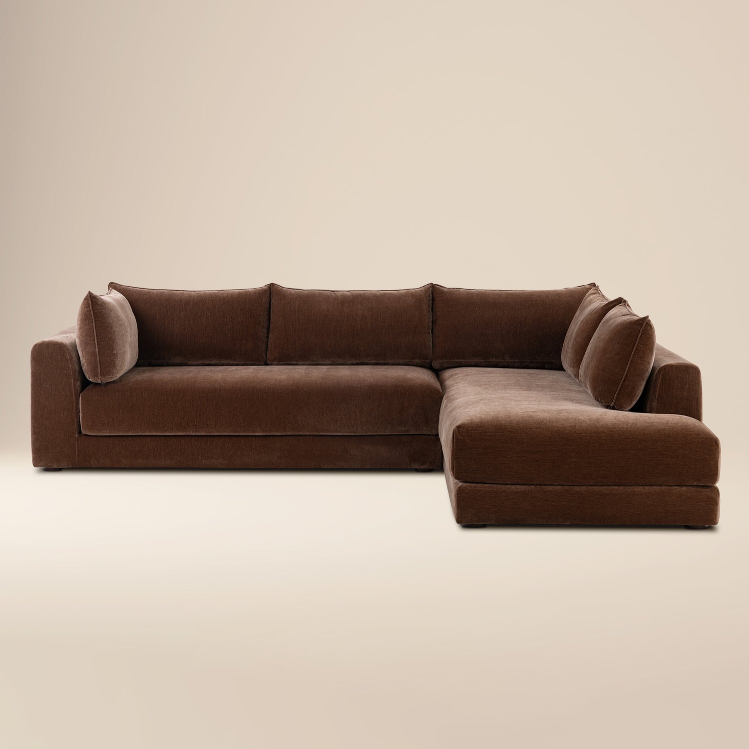 Marcel Right-Facing Corner Sectional | Bronzer Brown 
