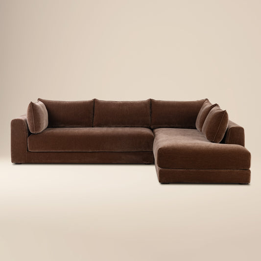 Marcel Right-Facing Corner Sectional | Bronzer Brown