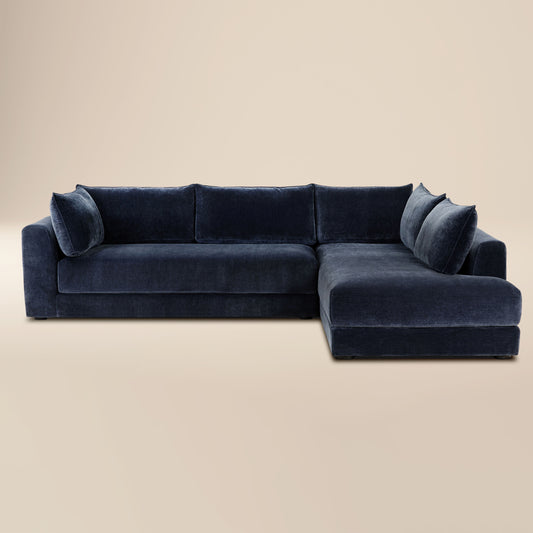 Marcel Right-Facing Corner Sectional | Mystic Blue