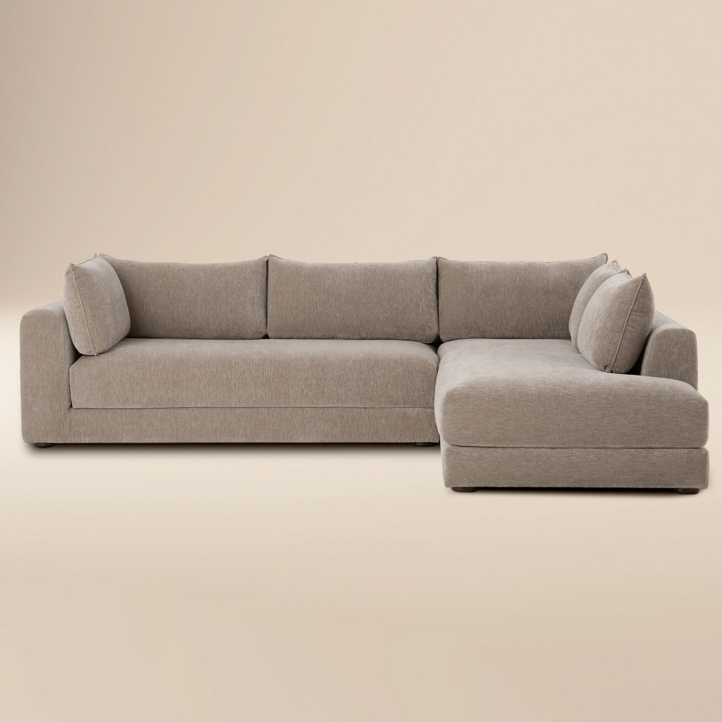 Marcel Right-Facing Corner Sectional | Taupe Brown