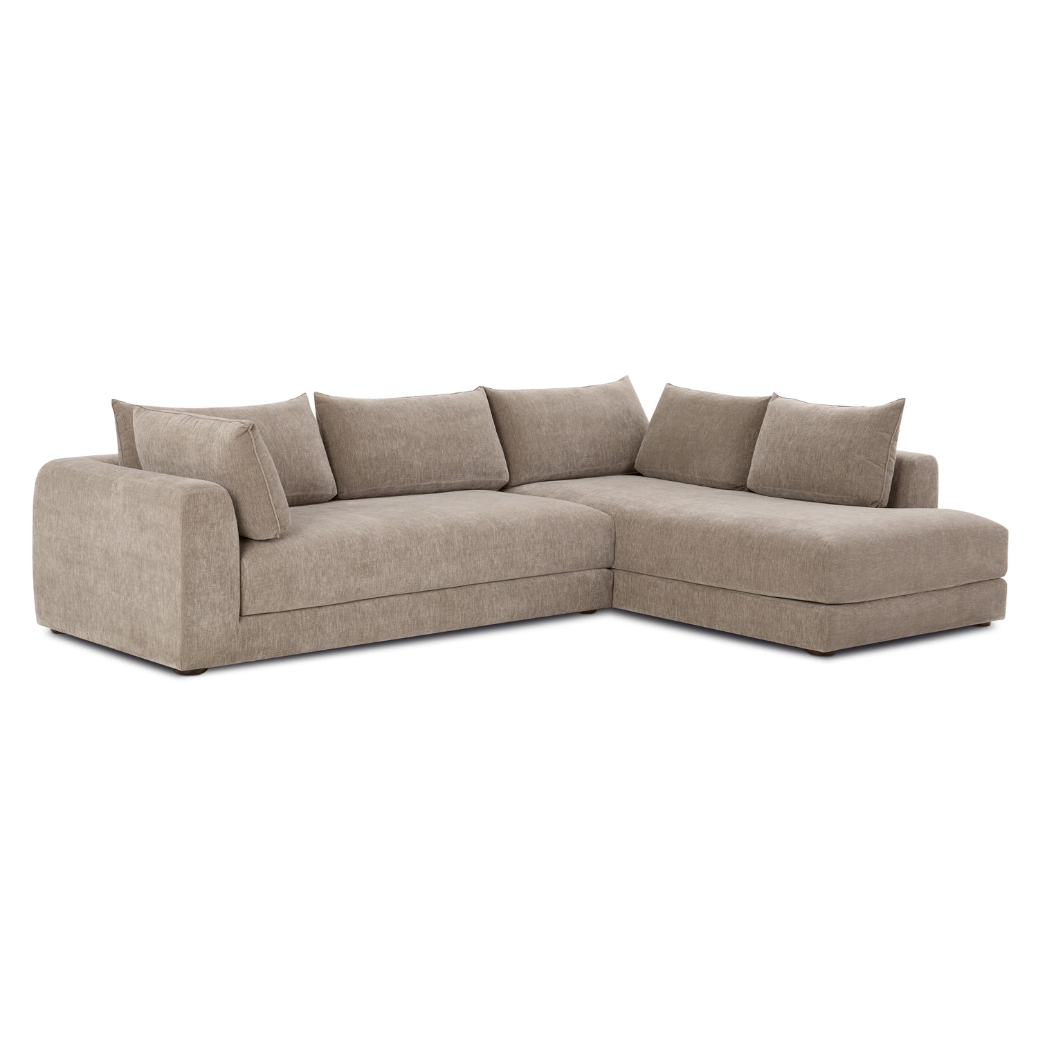 Marcel Right-Facing Corner Sectional | Taupe Brown 
