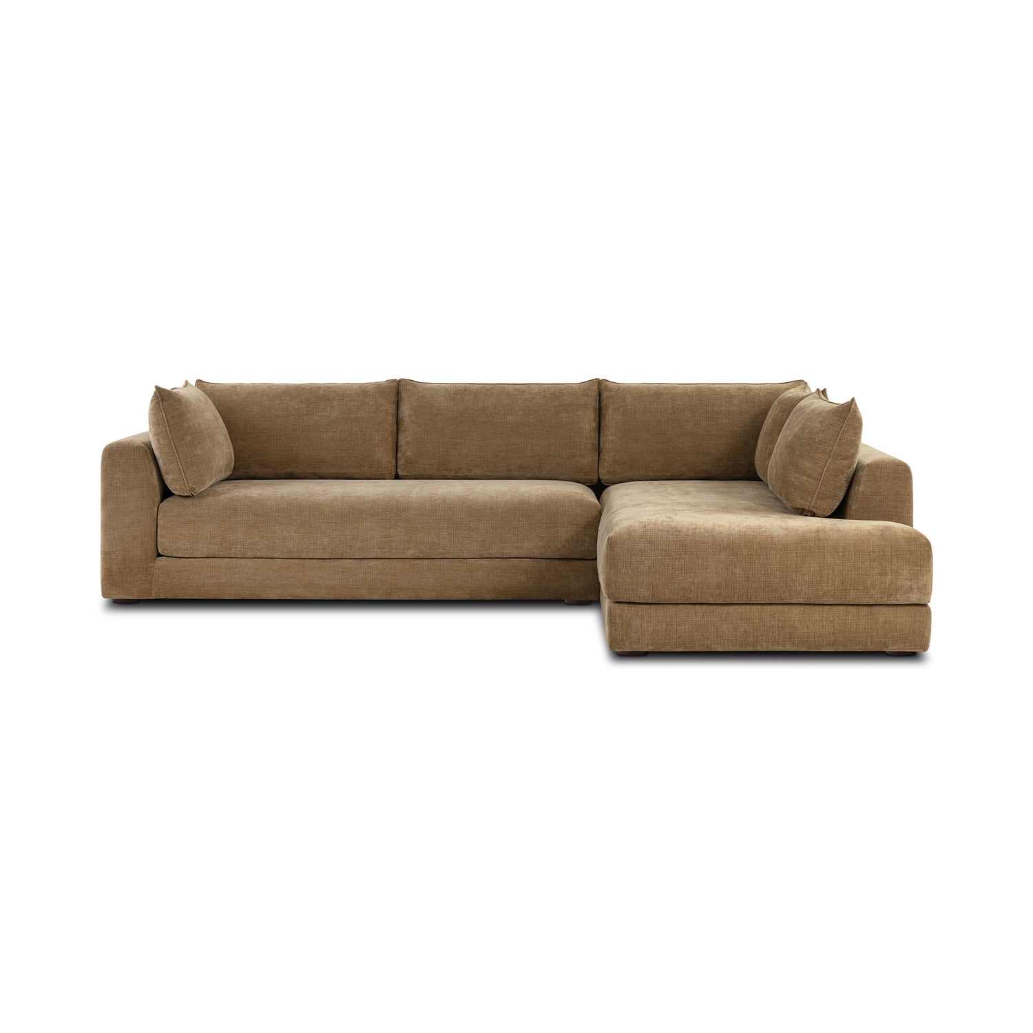 Marcel 122” Right-Facing Bumper Chaise Sectional | Tawny Brown 