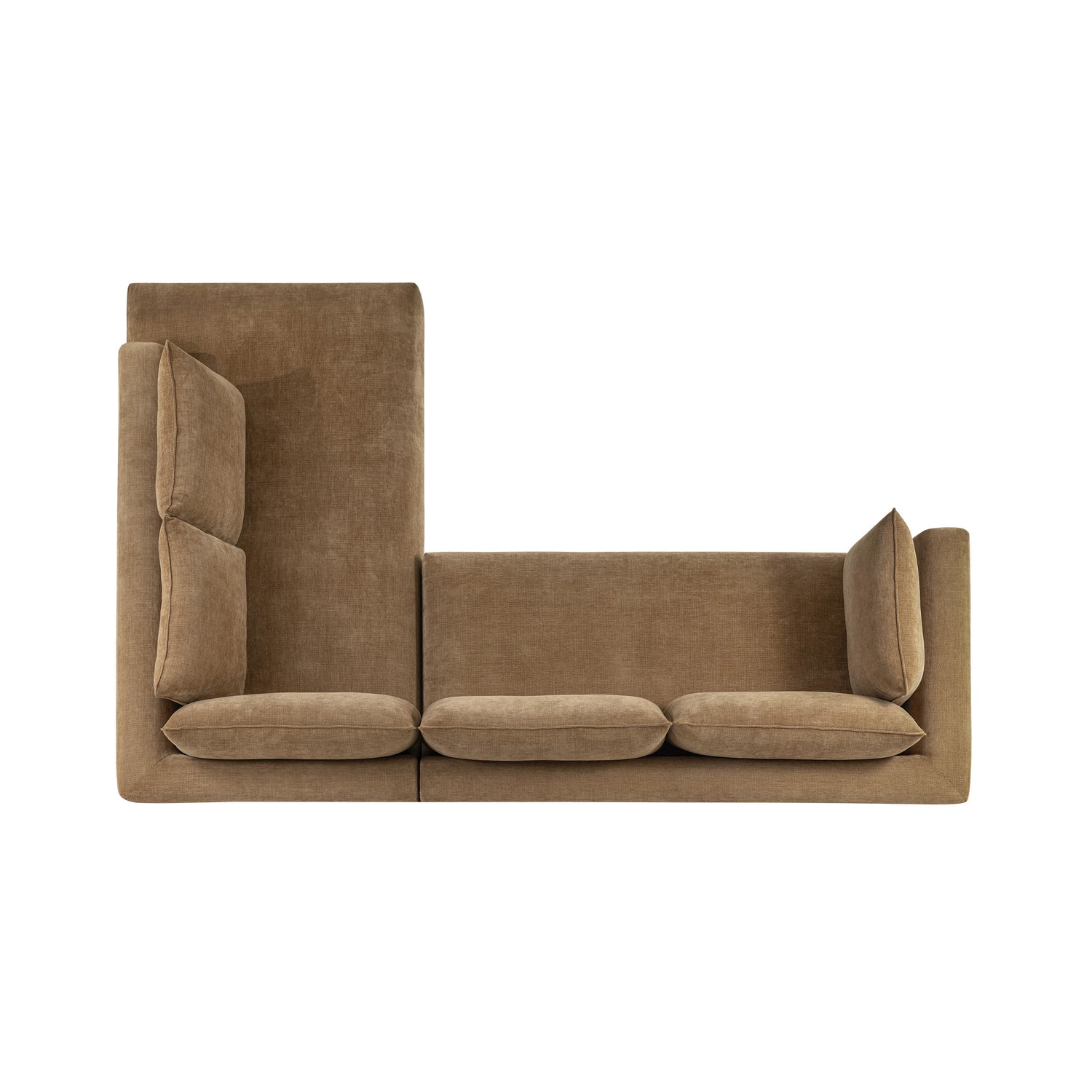 Marcel 122” Right-Facing Bumper Chaise Sectional | Tawny Brown 