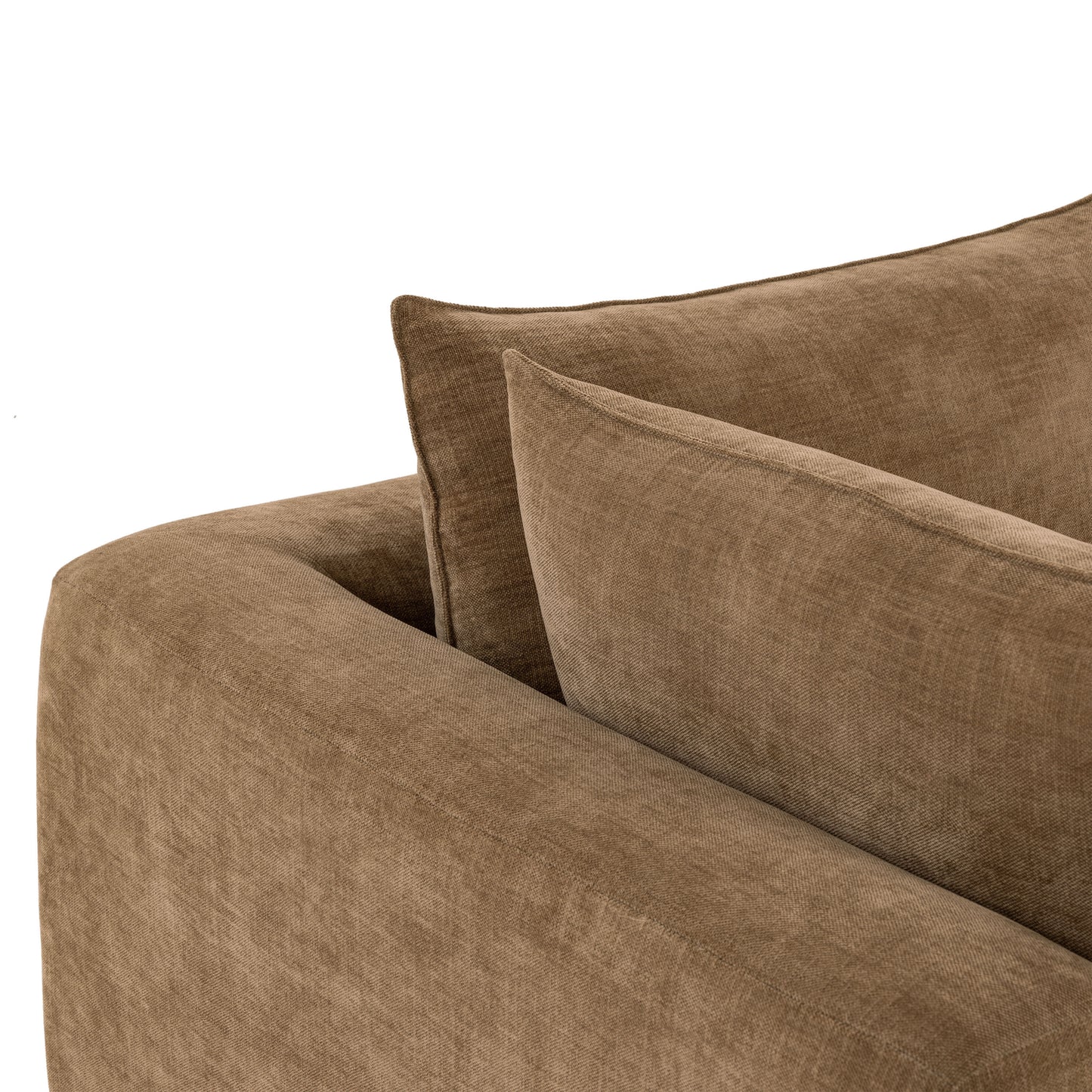 Marcel 122” Right-Facing Bumper Chaise Sectional | Tawny Brown