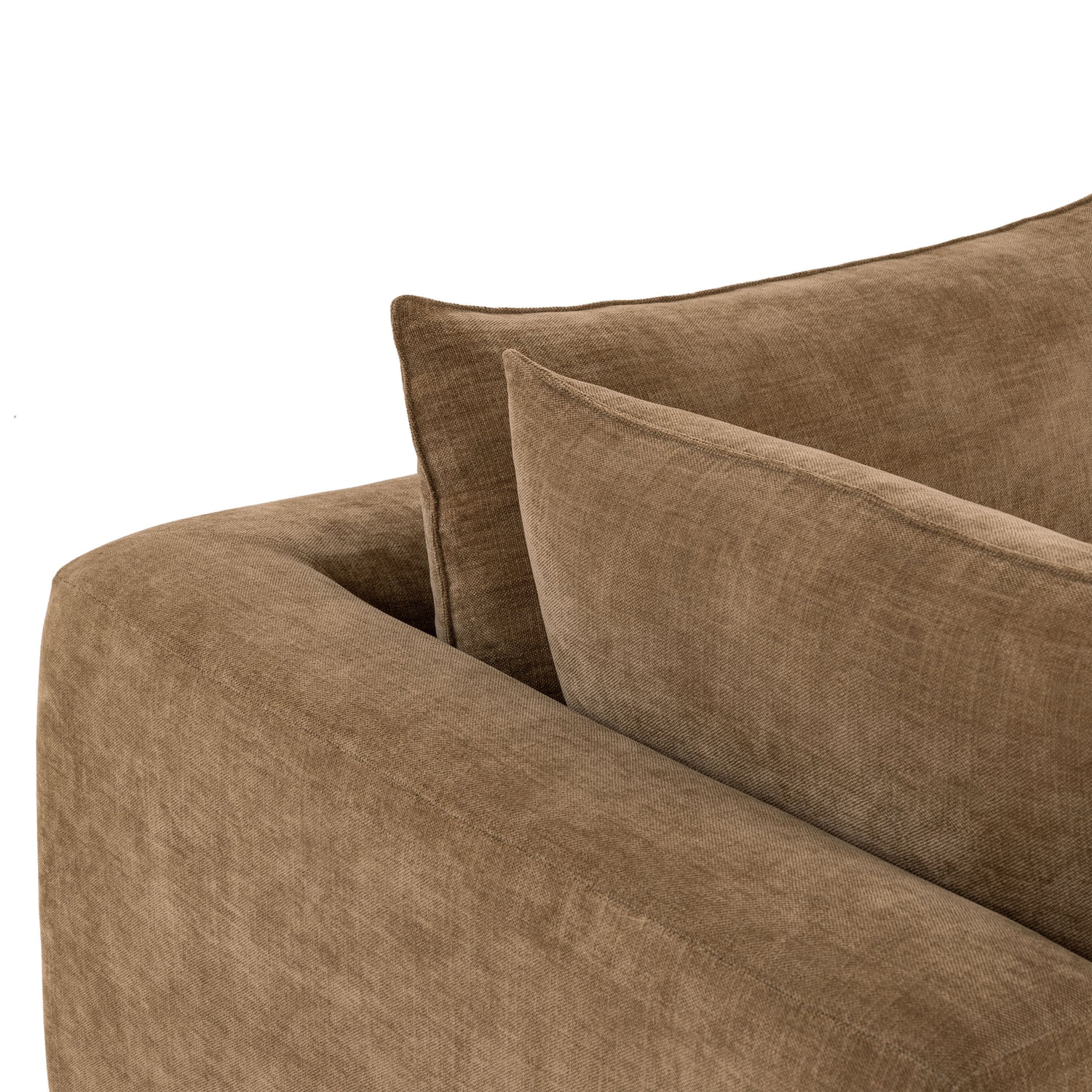 Marcel 122” Right-Facing Bumper Chaise Sectional | Tawny Brown 