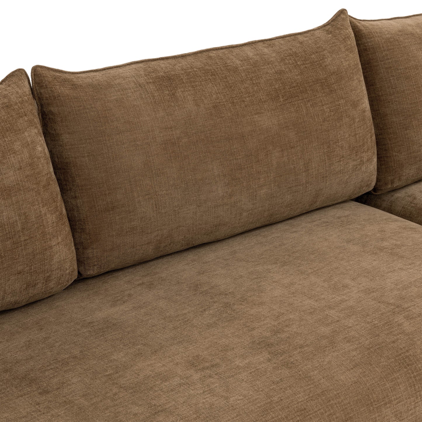 Marcel 122” Right-Facing Bumper Chaise Sectional | Tawny Brown