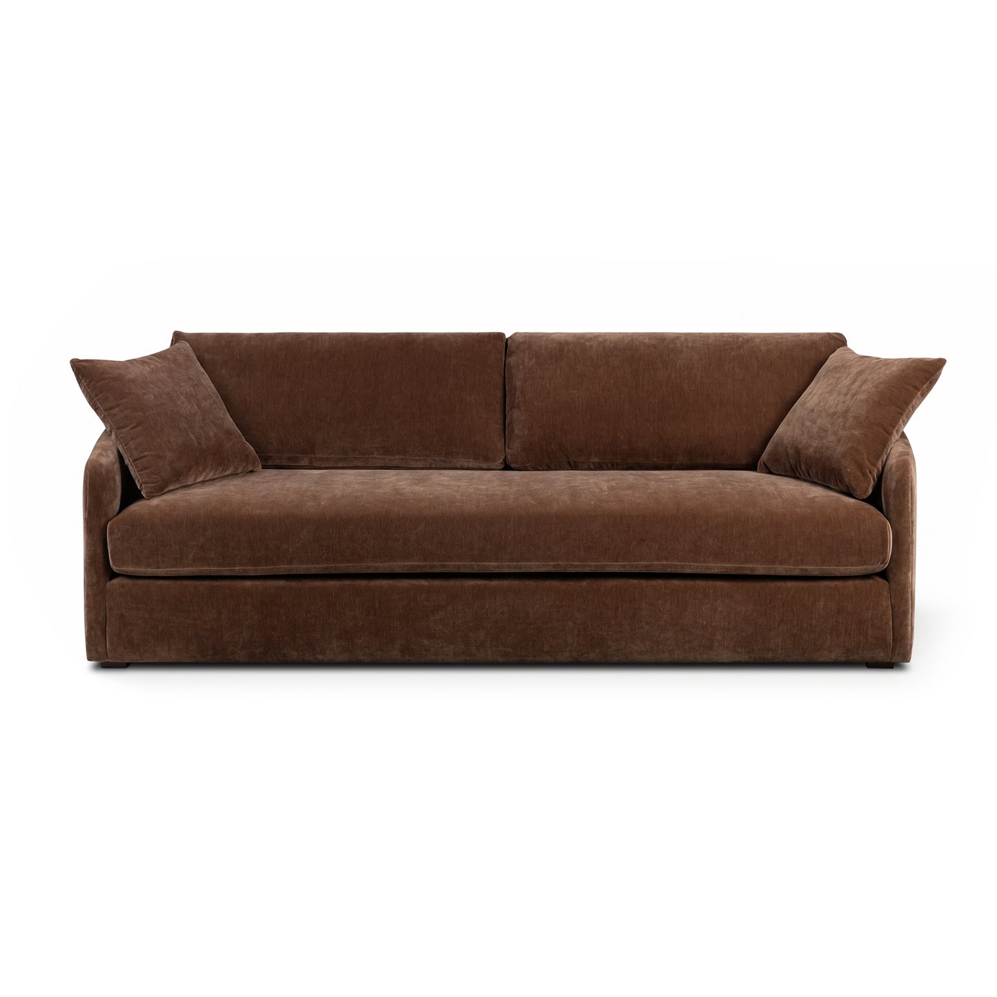 Rhodes 92" Velvet Sofa | Bronzer Brown