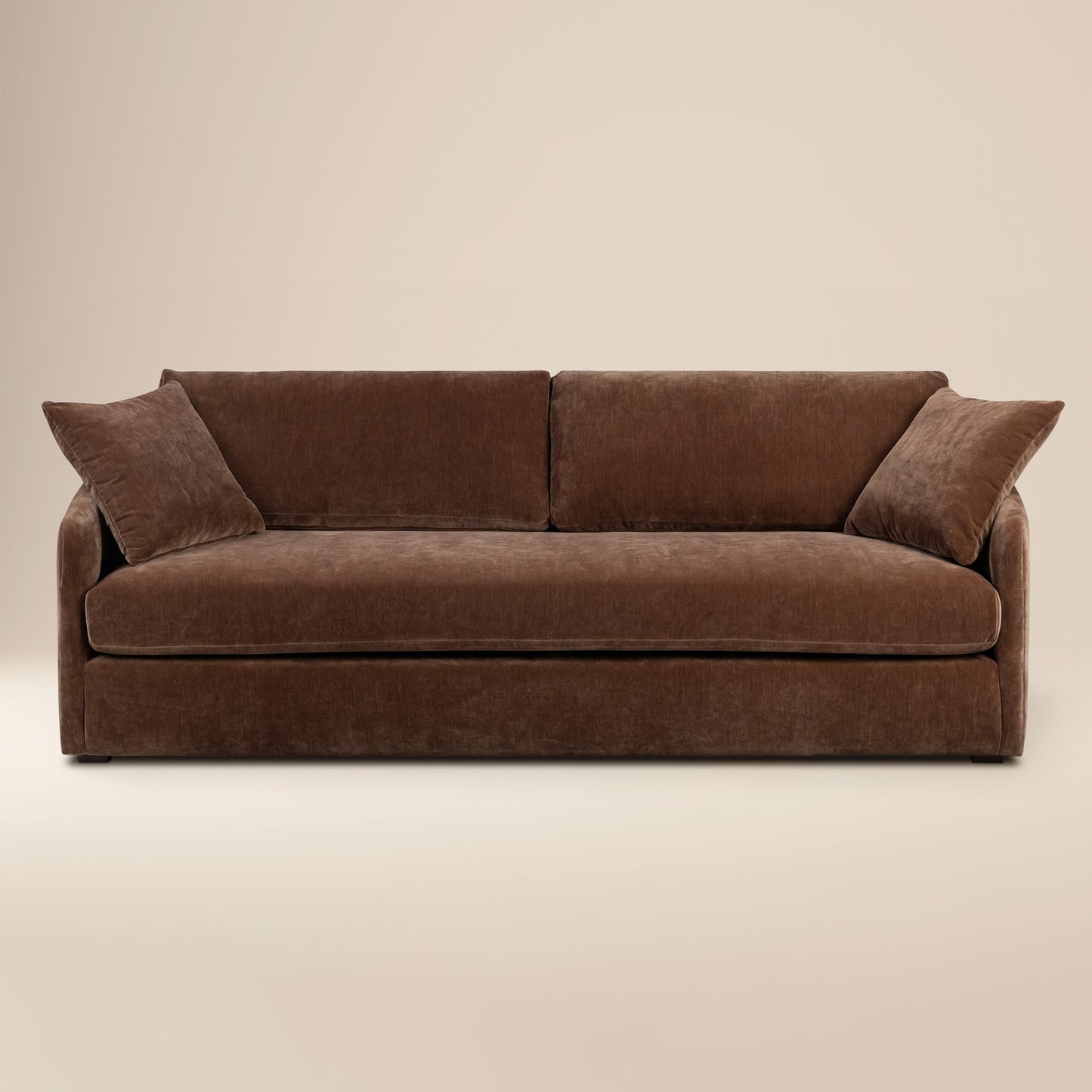 Rhodes 92" Velvet Sofa | Bronzer Brown