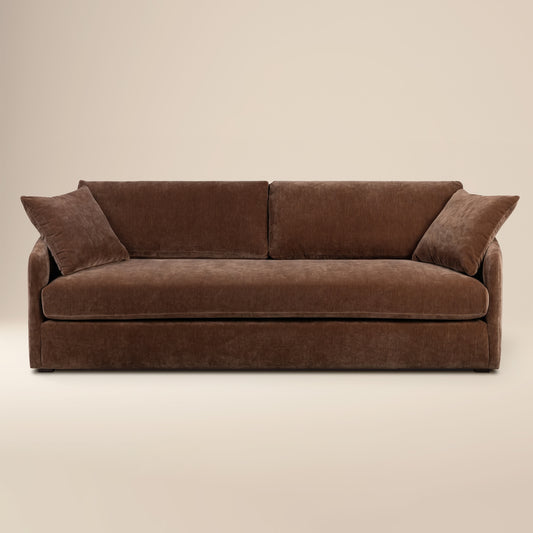 Rhodes 92" Velvet Sofa | Bronzer Brown