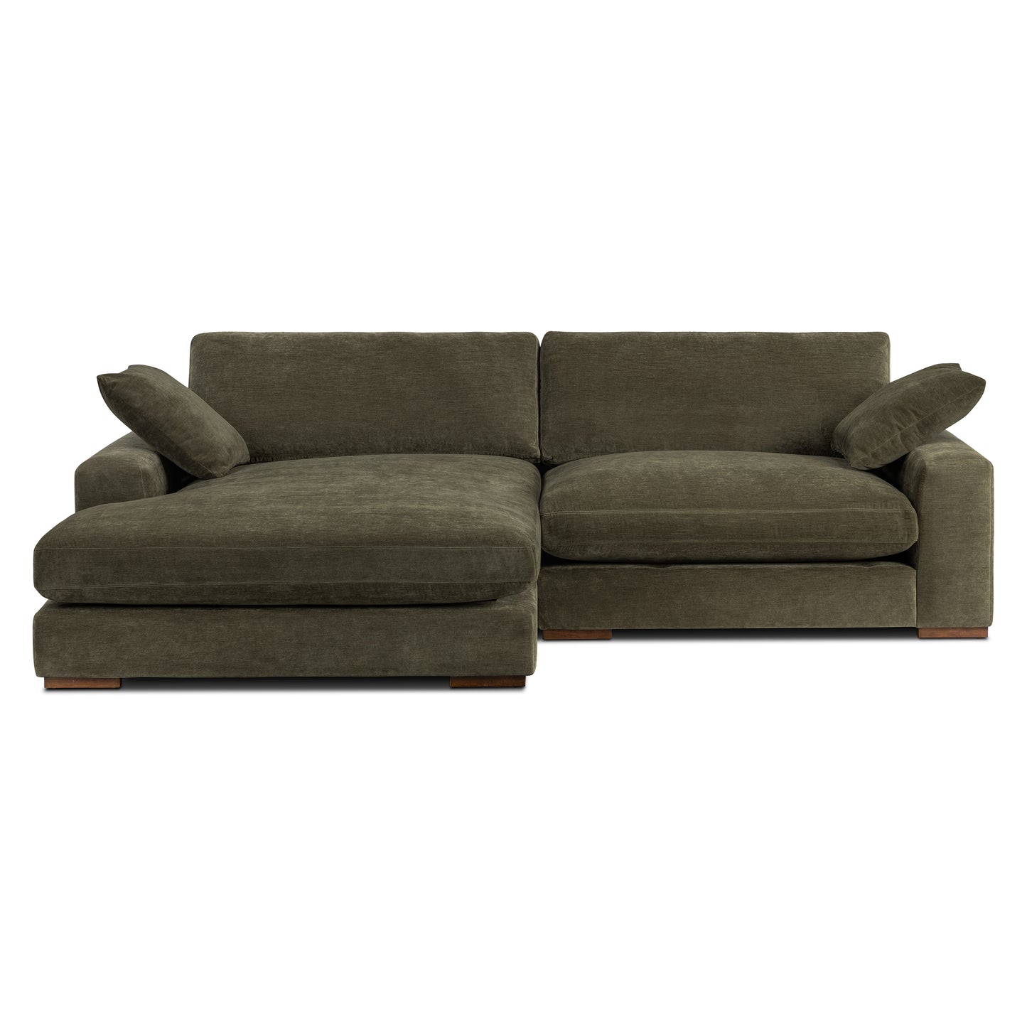 Louvo 106" Reversible Extra Wide Chaise Sectional | Lume Green