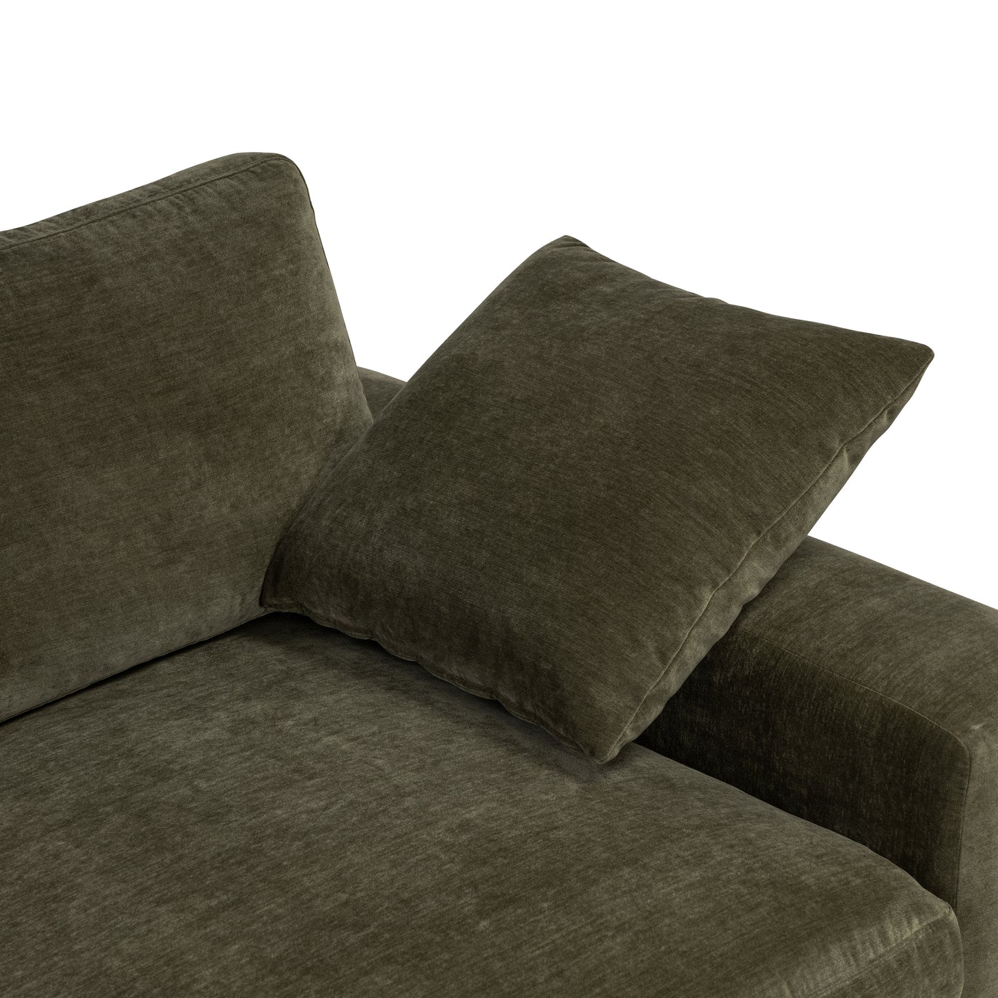 Louvo 106" Reversible Extra Wide Chaise Sectional | Lume Green