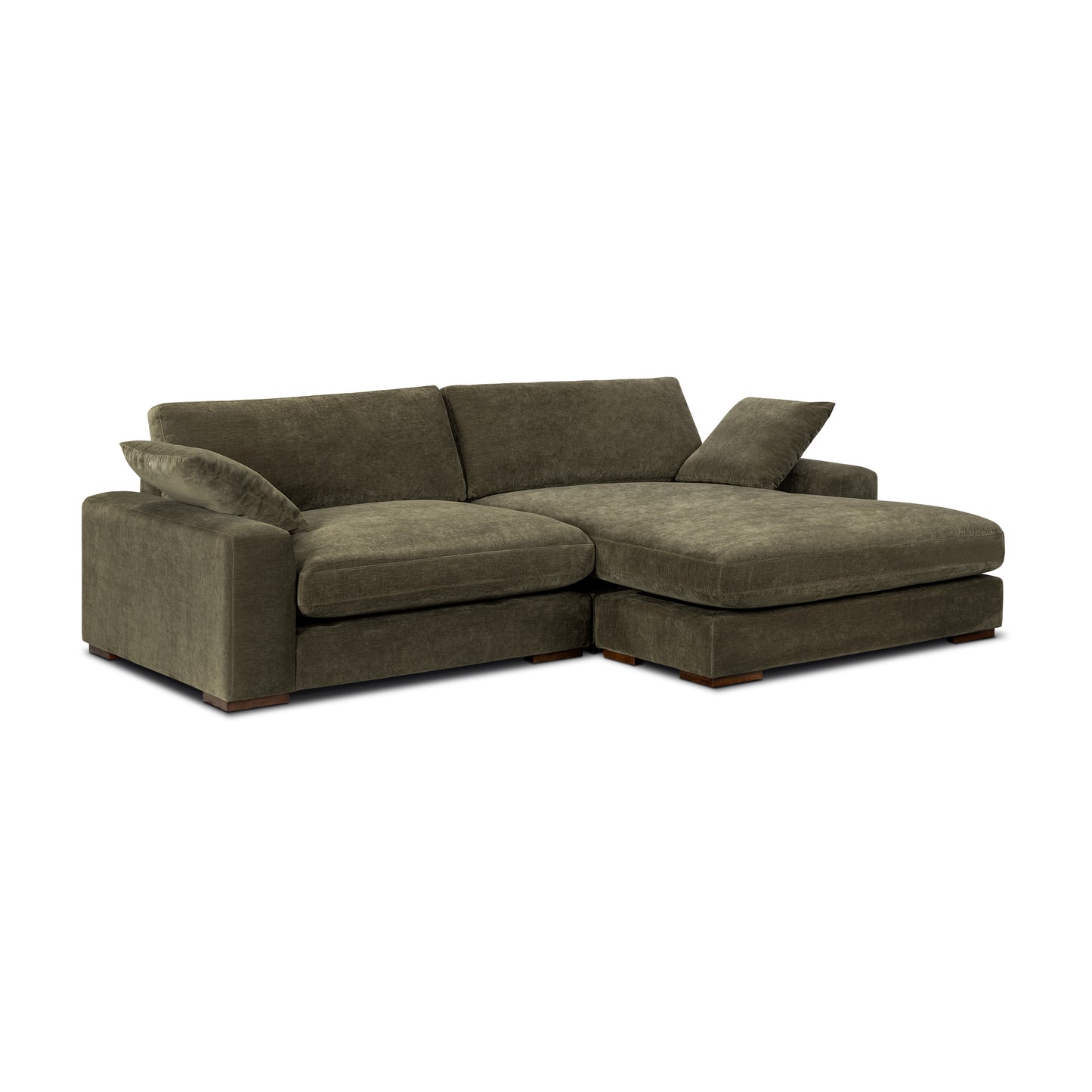Louvo 106" Reversible Extra Wide Chaise Sectional | Lume Green