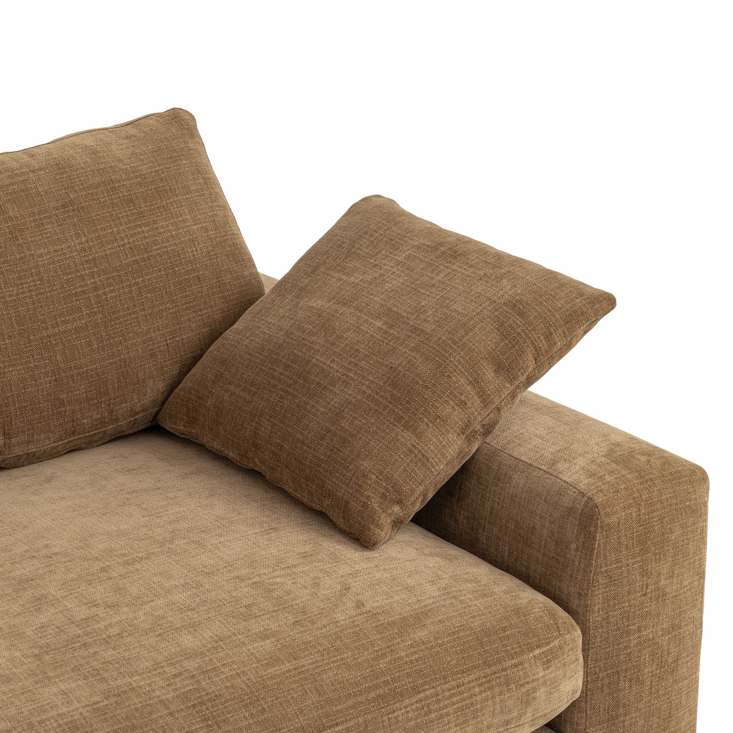Louvo 106" Reversible Extra Wide Chaise Sectional | Tawny Brown