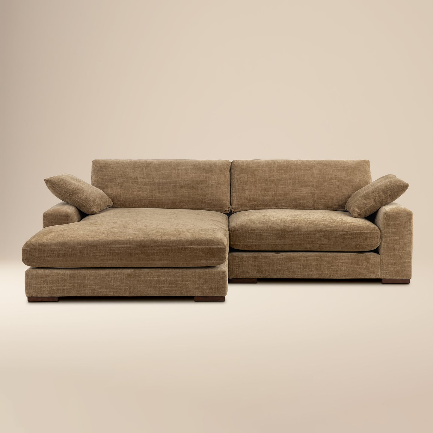 Louvo 106" Reversible Extra Wide Chaise Sectional | Tawny Brown