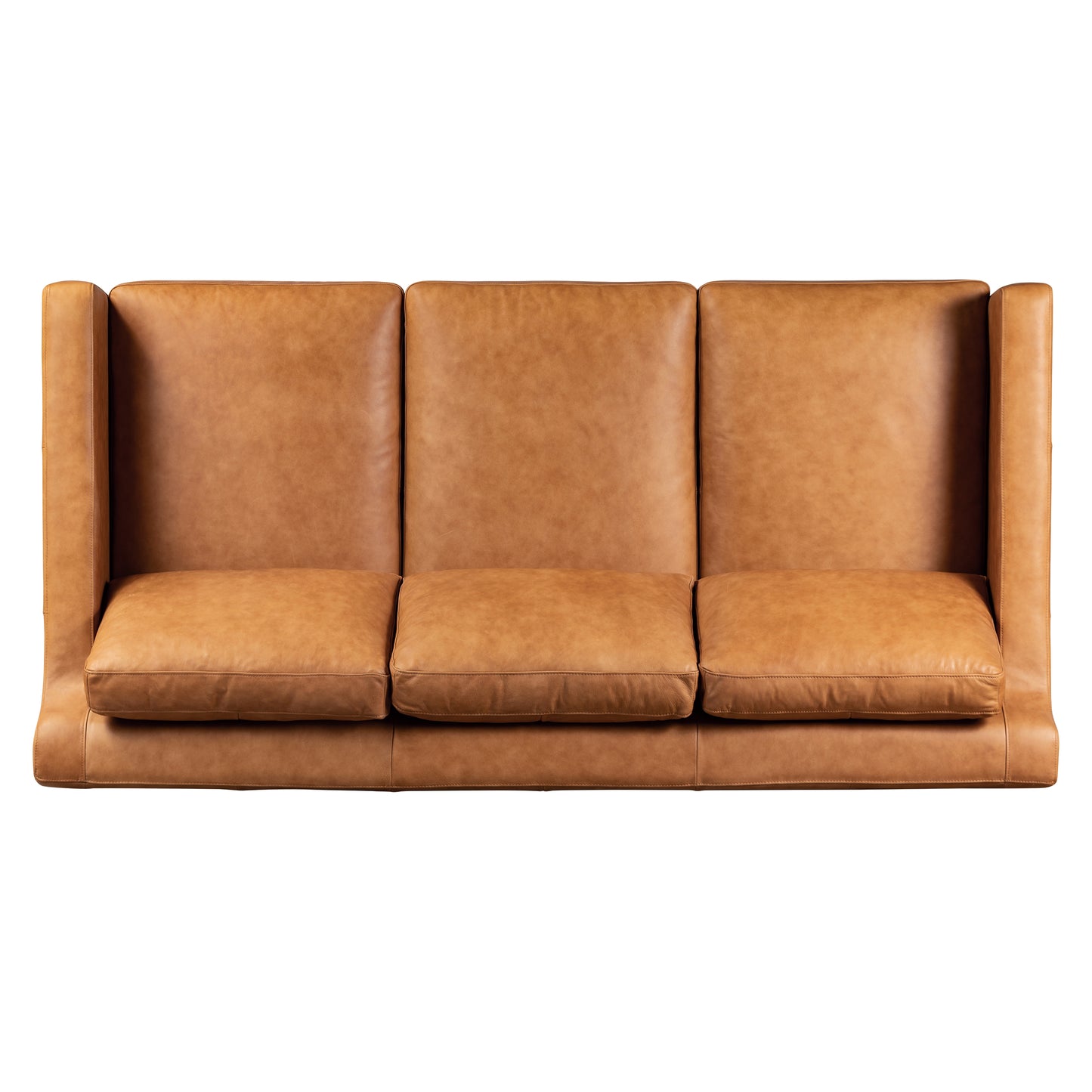 Sorrento 78" Leather Pull-Out Convertible Sleeper Sofa | Cognac Tan