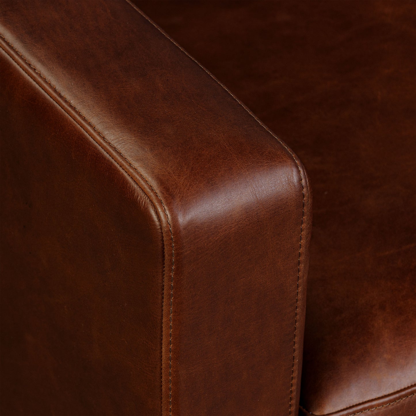Harper 113.5" Leather Right-Facing Pull-Out Sleeper Sectional Sofa | Oscuro Brown