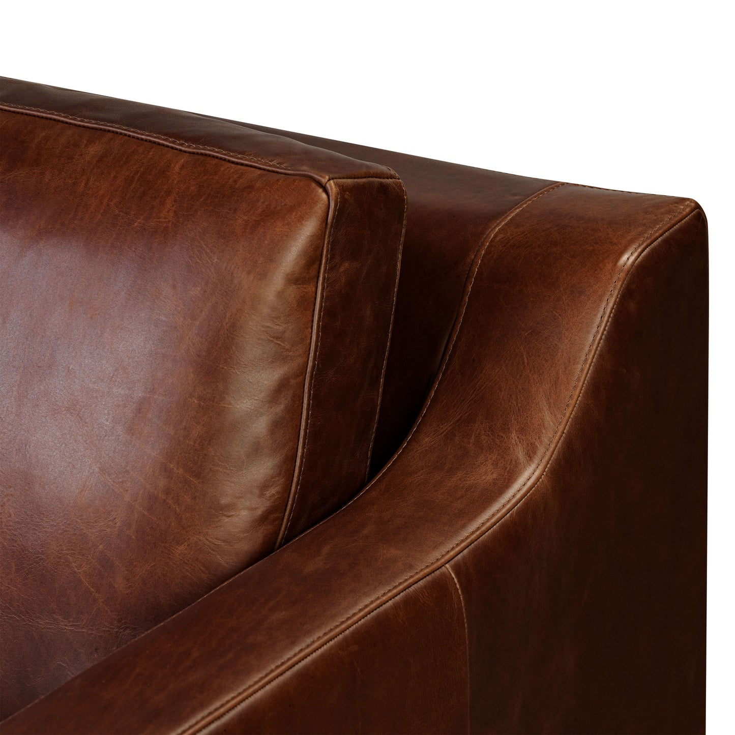 Harper 113.5" Leather Left-facing Pull-Out Sleeper Sectional Sofa | Oscuro Brown