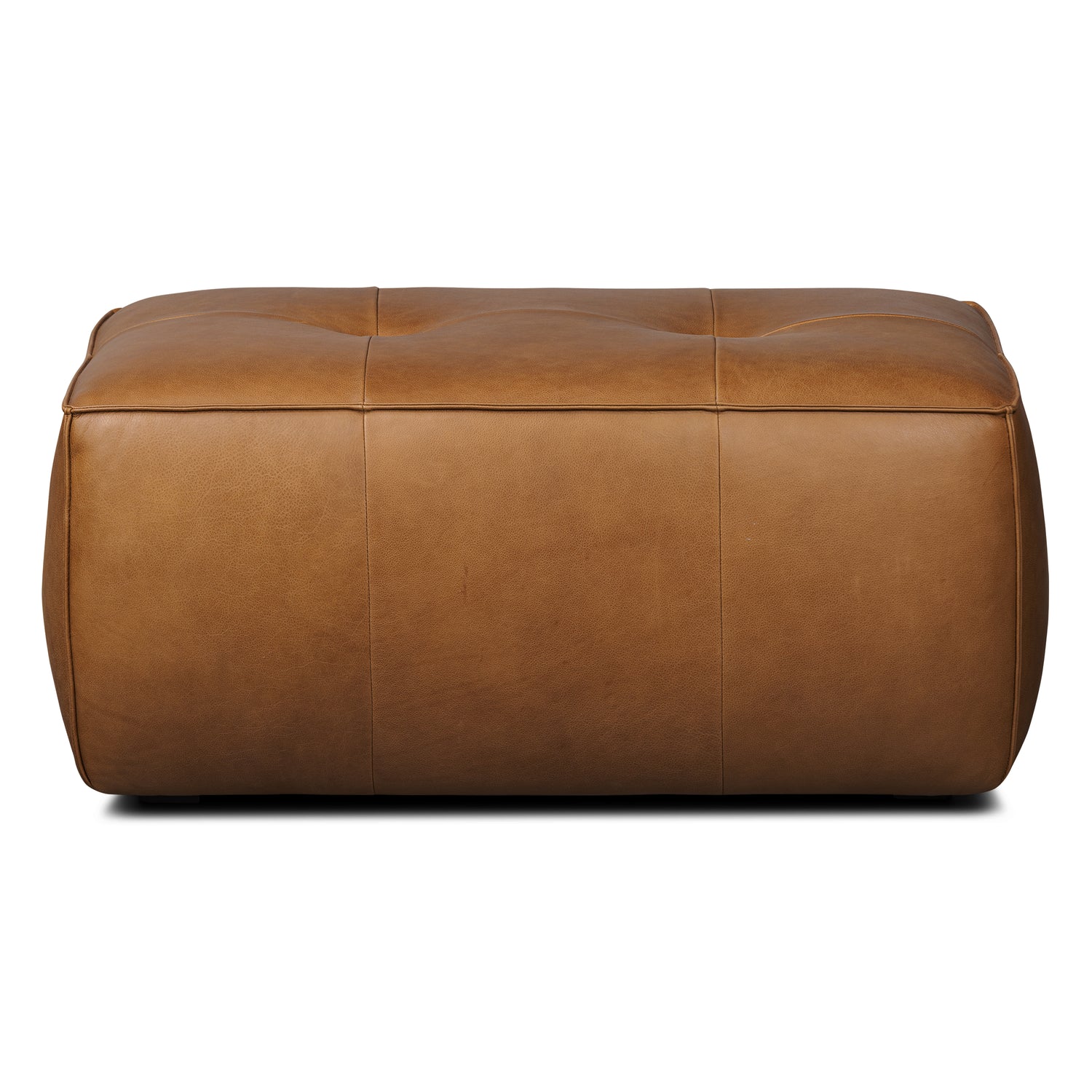 Capa Leather Ottoman | Saddle Tan 