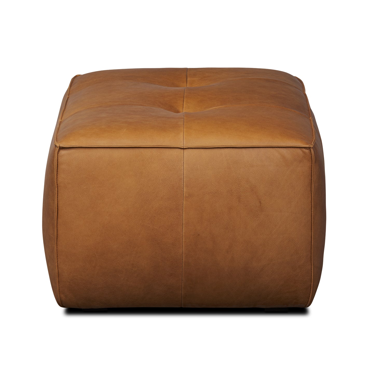 Capa Leather Ottoman | Saddle Tan