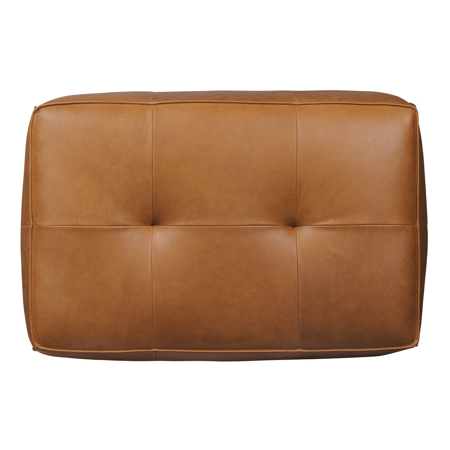 Capa Leather Ottoman | Saddle Tan