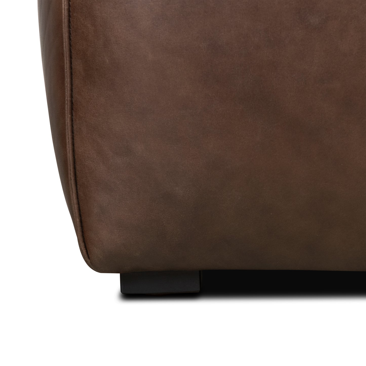 Capa Leather Ottoman | Chocolate Brown