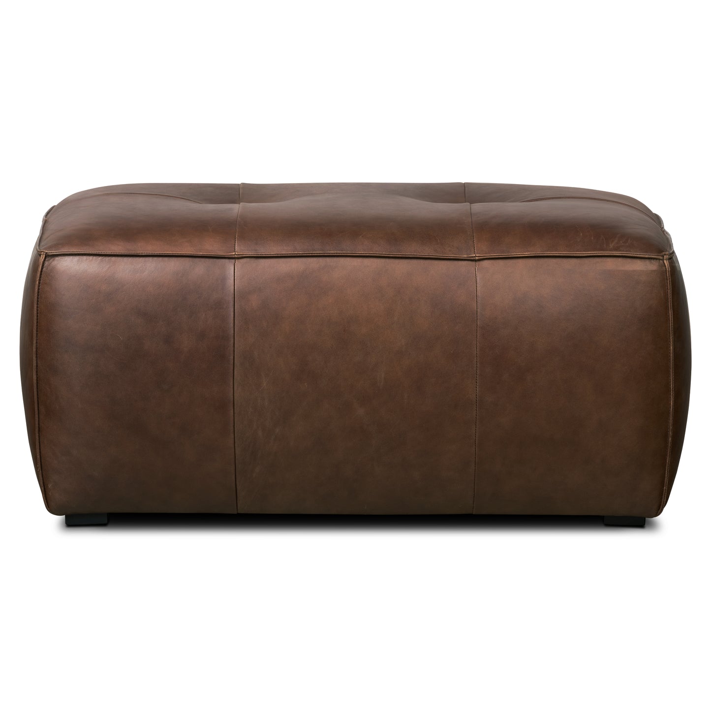 Capa Leather Ottoman | Chocolate Brown