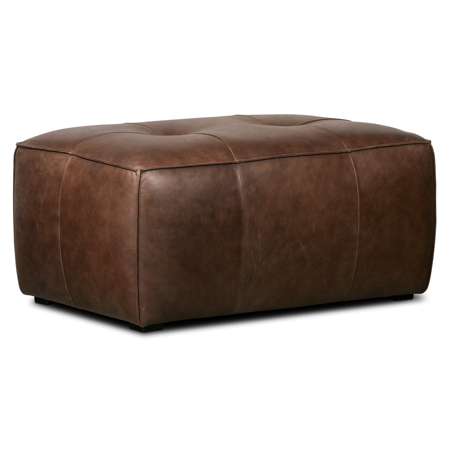 Capa Leather Ottoman | Chocolate Brown 