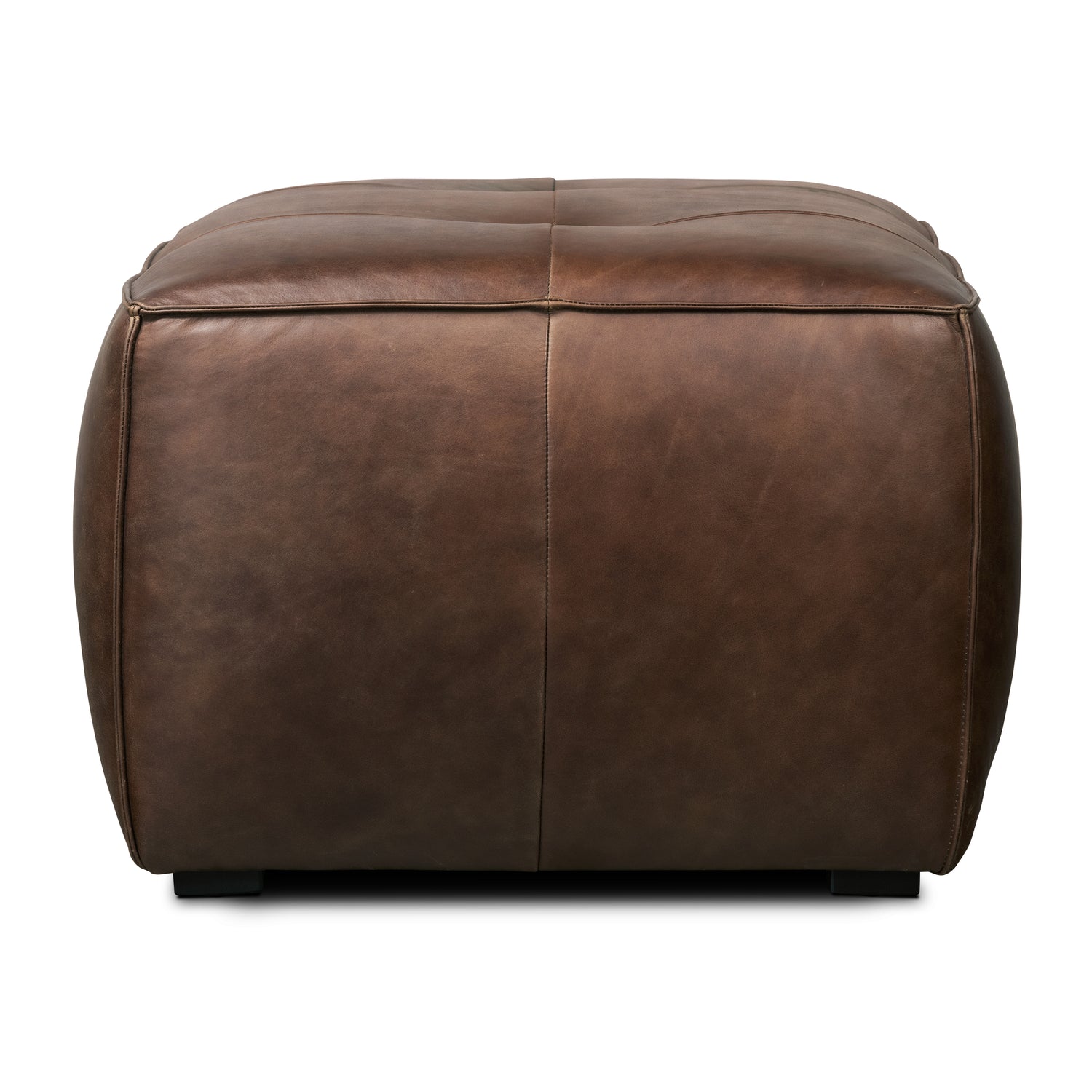 Capa Leather Ottoman | Chocolate Brown 