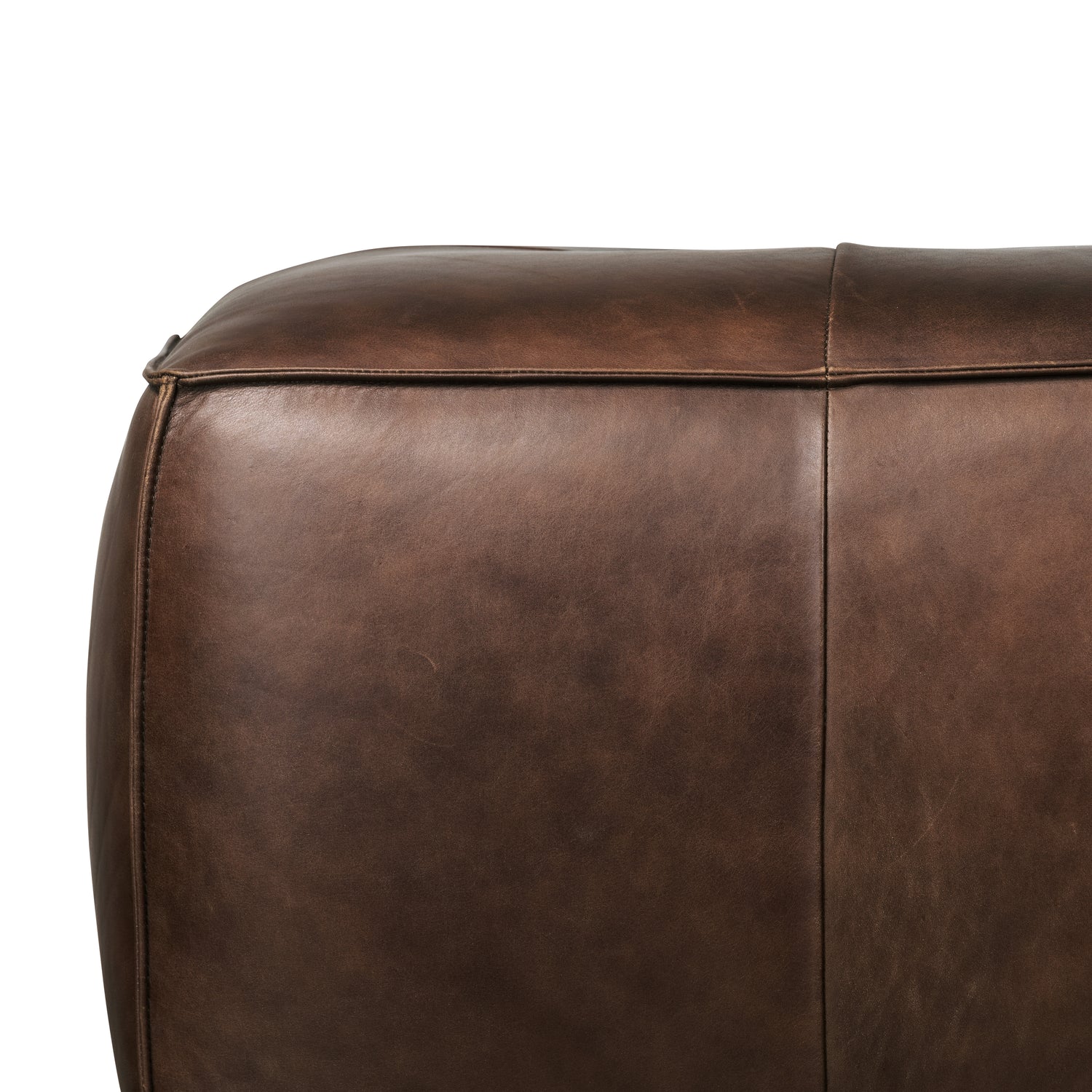 Capa Leather Ottoman | Chocolate Brown 
