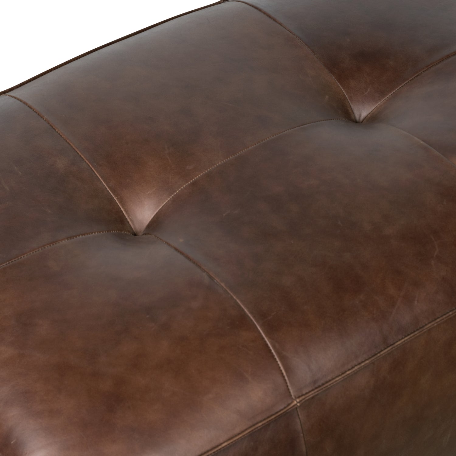 Capa Leather Ottoman | Chocolate Brown 
